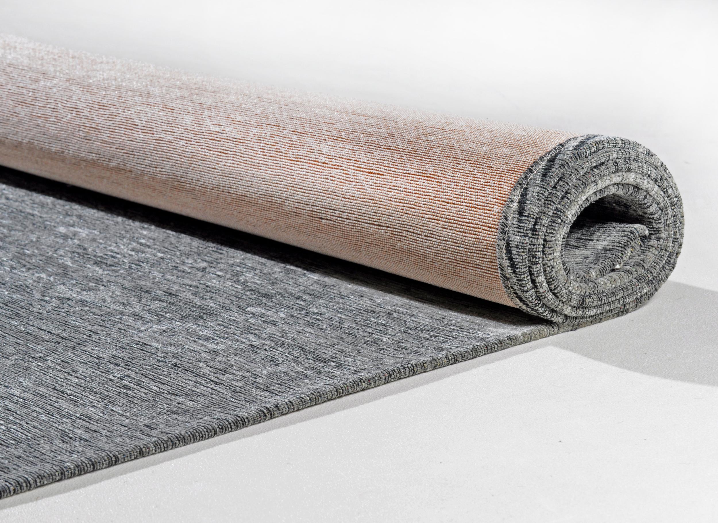 Wohnzimmer Teppich Heritage Cloud 640 Silver aus 30% Baumwolle, 34% Polyester, 36% Chenille, in der Farbe Silver | Homerugs - Draufsicht