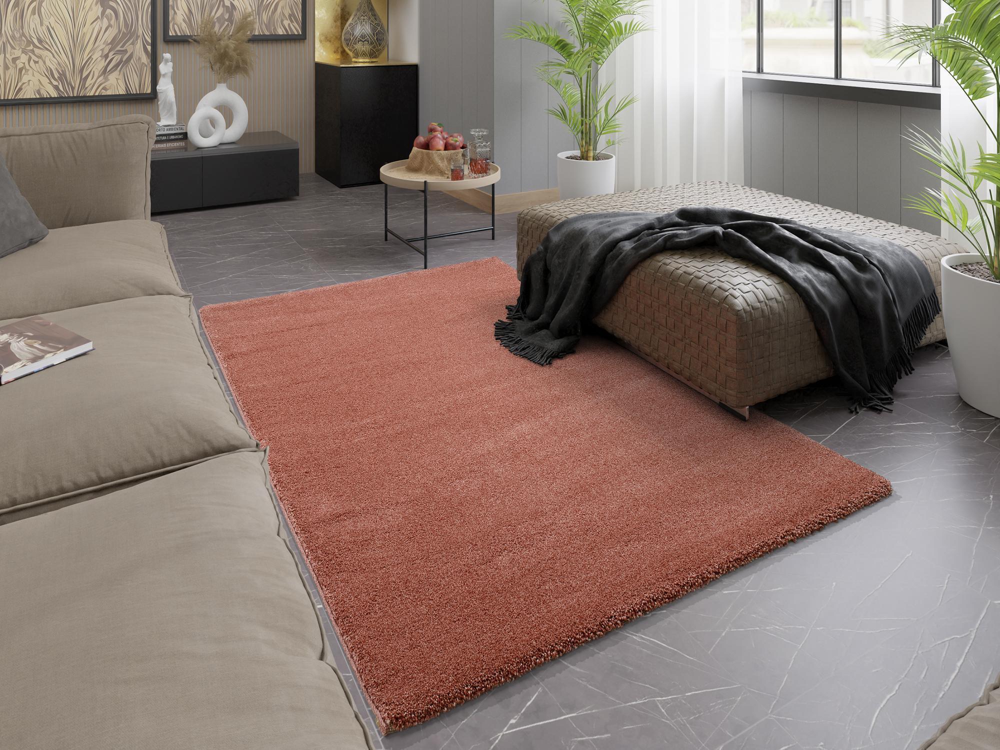 Teppich Negris 08 Rosenholz aus 100% Polypropylen, in der Farbe Rosenholz | Homerugs - Detailsicht (3)
