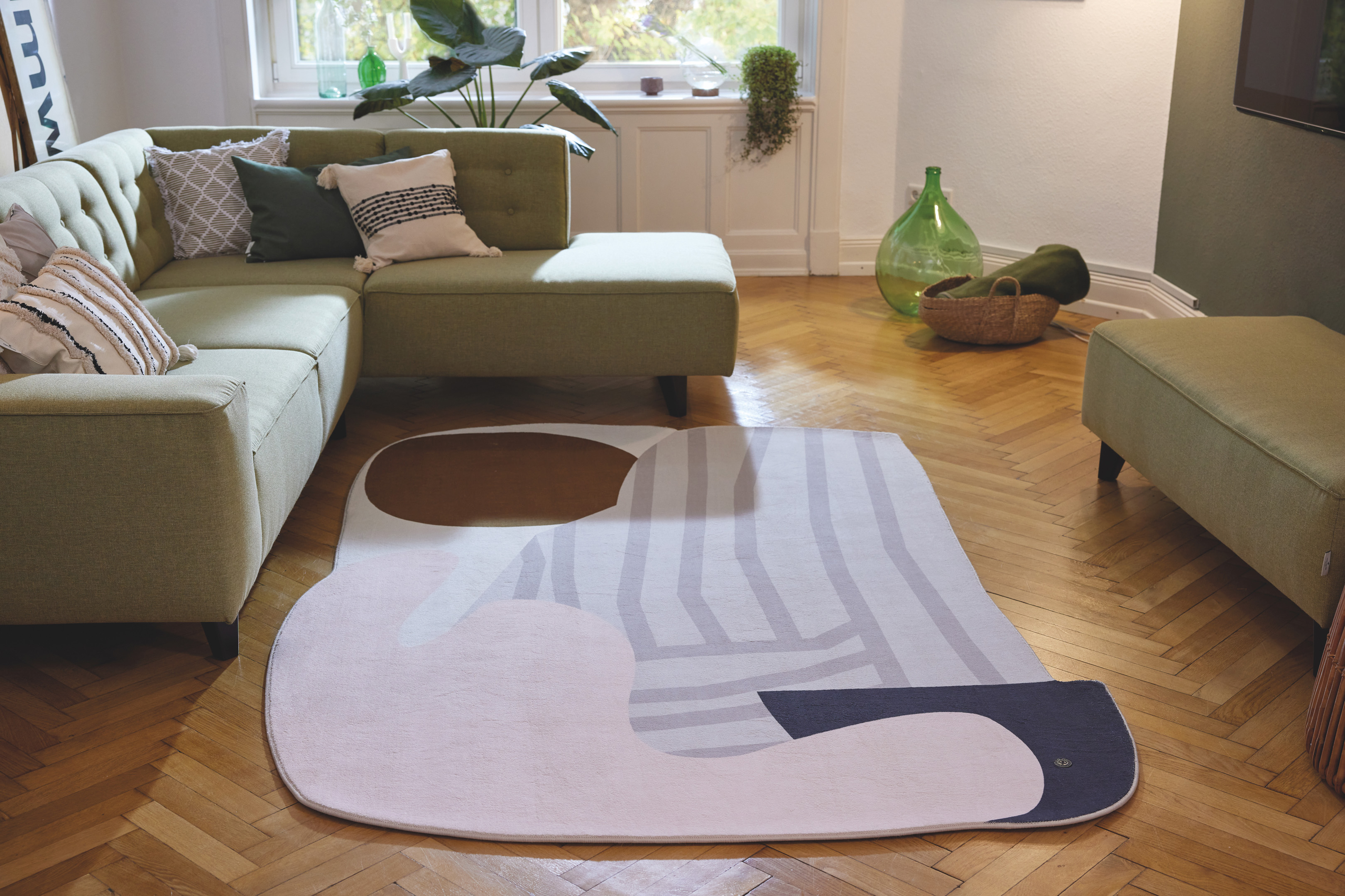 Designer-Teppich Shapes Seven 655 Grey/Multi | Homerugs - Dein TEPPICH-Onlineshop | Mood view