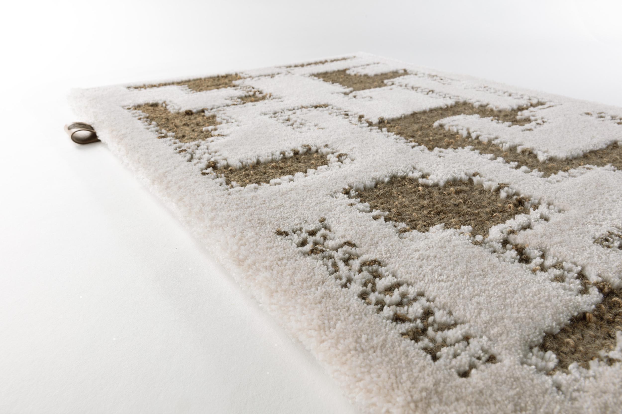 Living room rug Tonic Nomad Golden, Wool with silk, in colour Golden | Homerugs - Room View