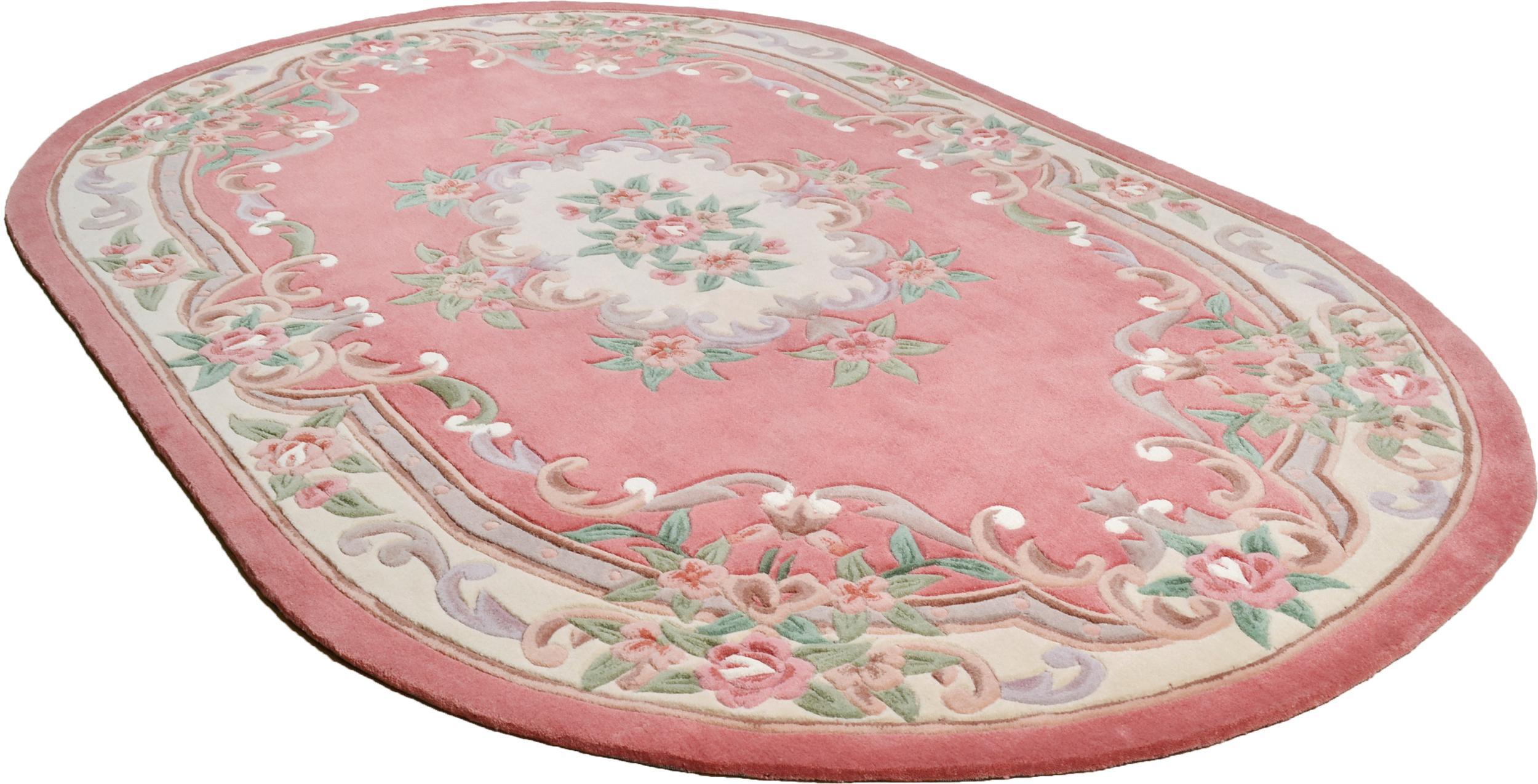 Hallway / Corridor rug Ming 501 250 Rose, Synthetic fibre, in colour Rose | Homerugs - Detail View (3)