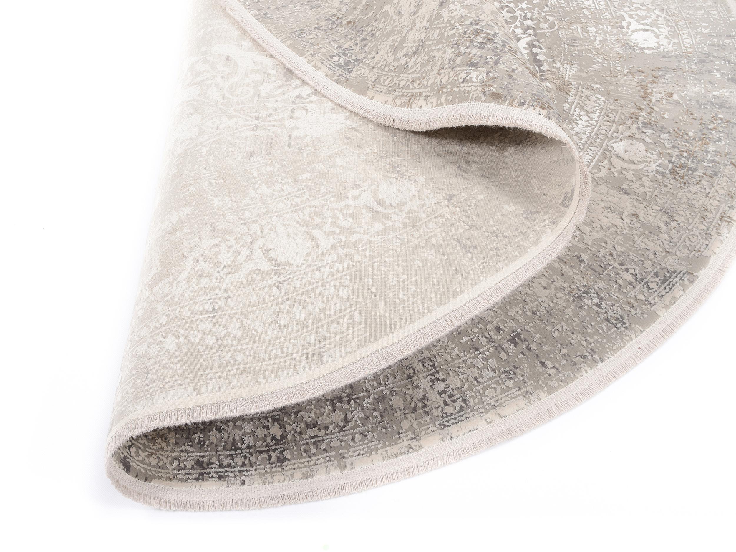 Living room rug Impress 04 Grau-Gold, Bamboo silk / Viscose, in colour Grey-gold | Homerugs - Detail View (6)