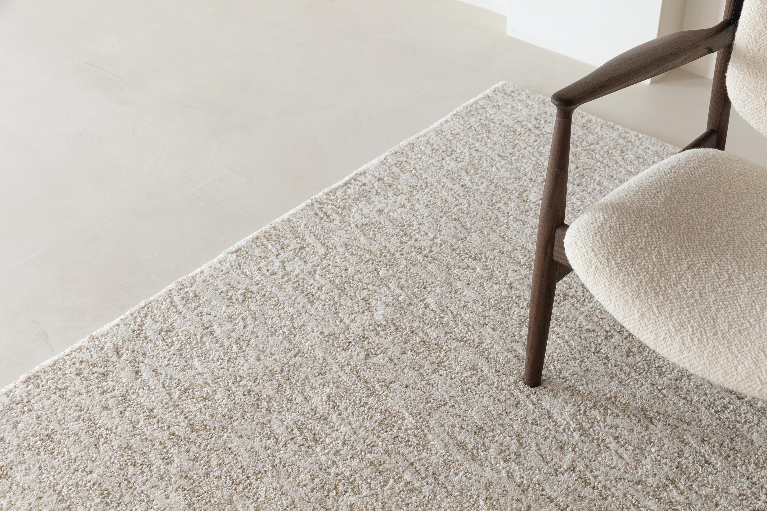 Schlafzimmer Teppich Hochflor-Teppich Tundra Highland Biscotti aus 66,67% Wolle, 33,33% Leinen, in der Farbe Biscotti | Homerugs - Detailsicht (3)