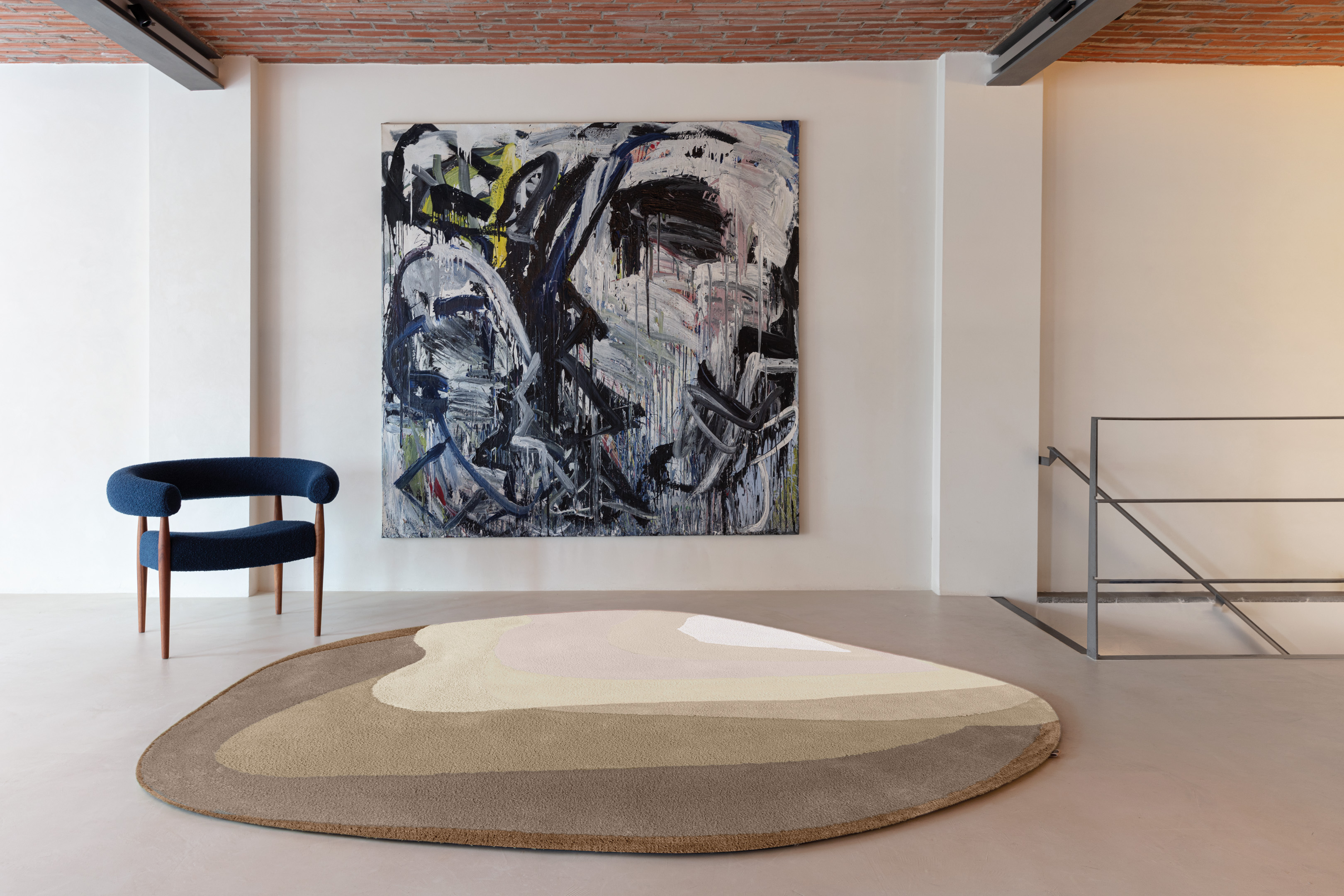 Limited Edition Designer-Teppich Agate Low Travertine | Homerugs - Dein TEPPICH-Onlineshop | Mood view