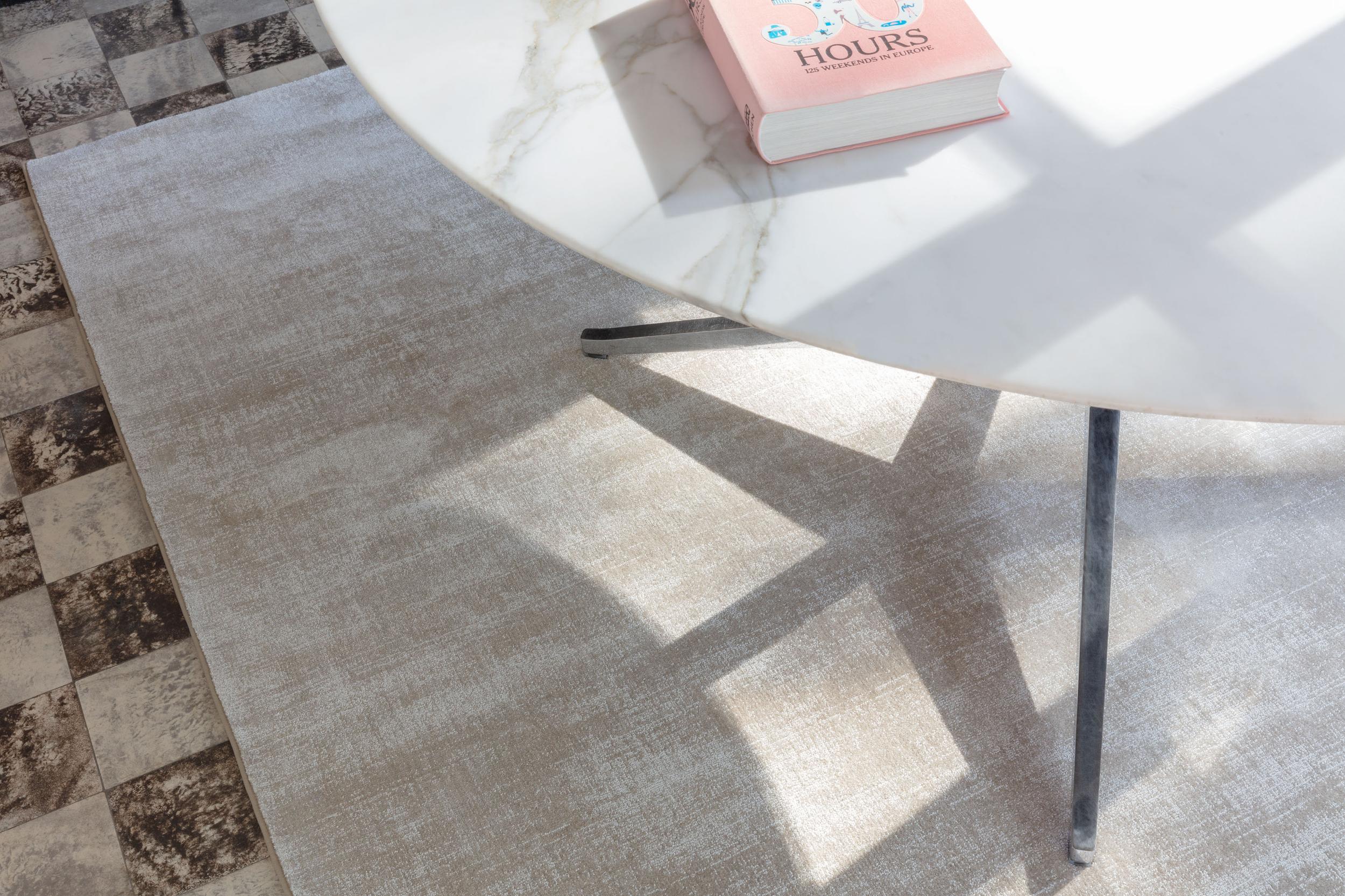 Bedroom rug Vintage Prime Soft Pearl, Natural fibre, in colour Soft Pearl | Homerugs - Detail View (3)