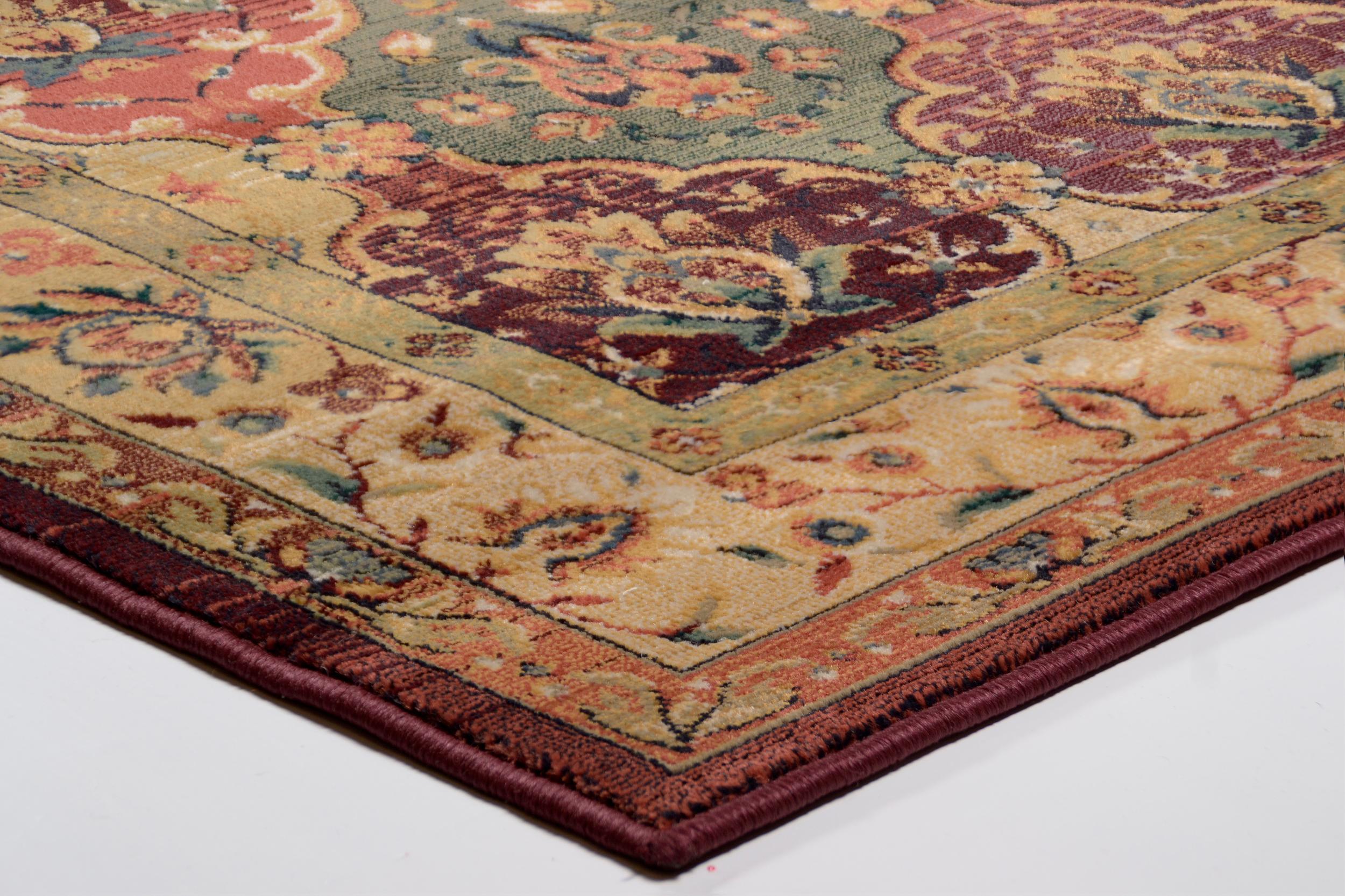 Bedroom rug Gabiro 208 200 Red, Synthetic fibre, in colour Red | Homerugs - Room View