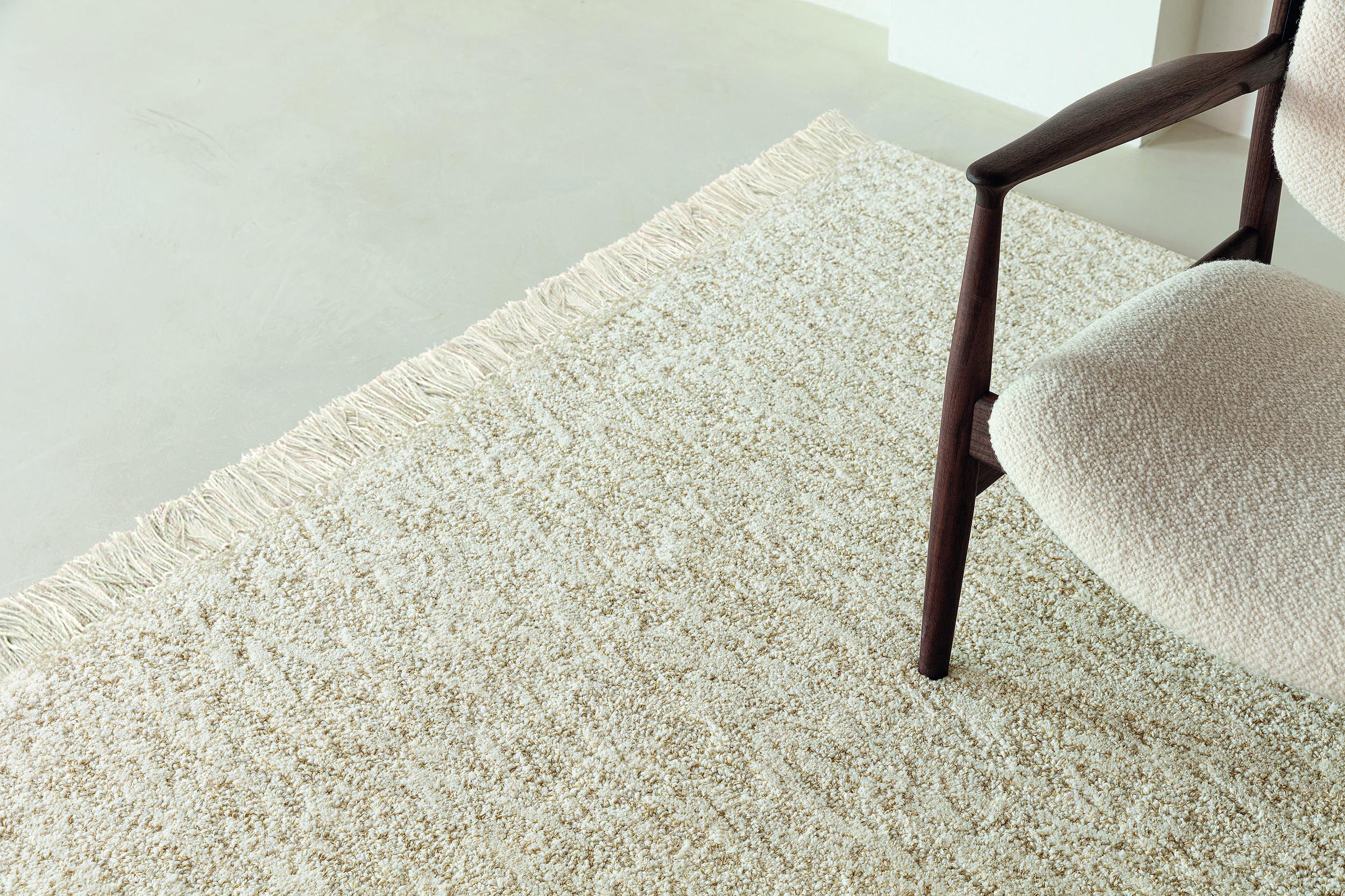 Wohnzimmer Teppich Zumba Highland Rice Paper aus 100% Wolle, in der Farbe Rice Paper | Homerugs - Raumansicht