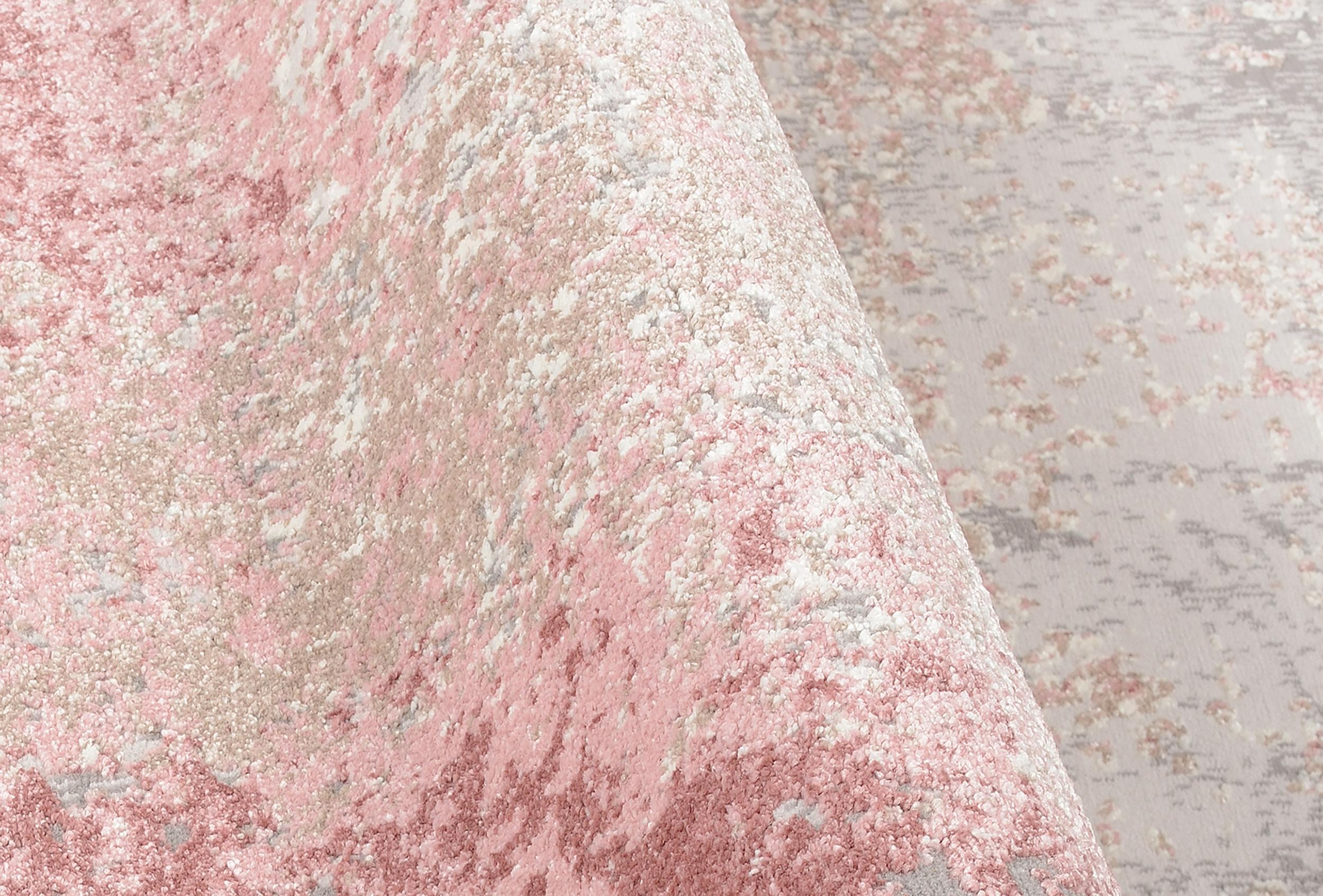 Teppich Light & Schadow 07 Creme-Rosa aus 75% Polypropylen, 25% Polyester, in der Farbe Creme-Rosa | Homerugs - Detailsicht (6)