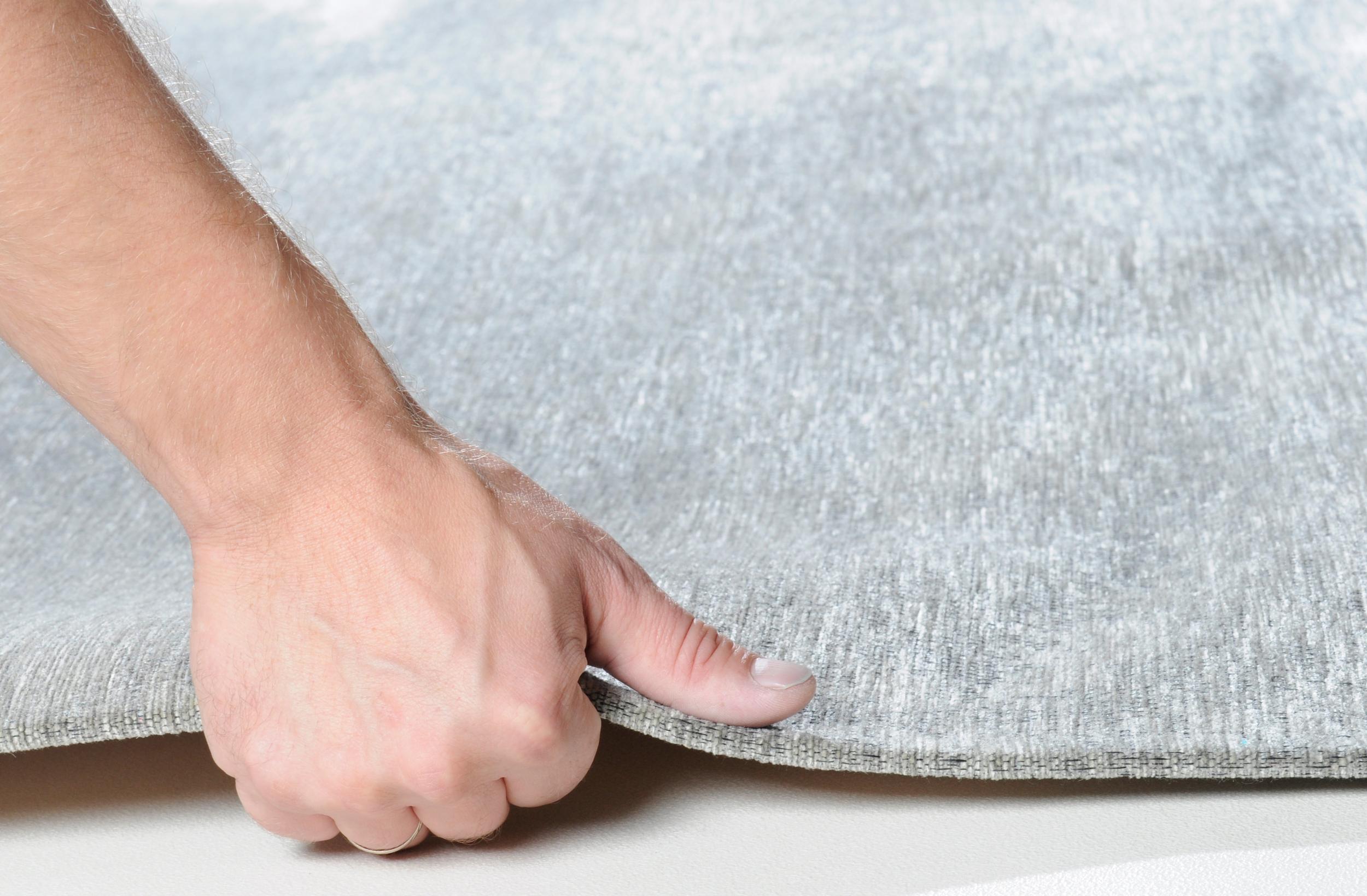 Wohnzimmer Teppich Heritage Cloud 640 Silver aus 30% Baumwolle, 34% Polyester, 36% Chenille, in der Farbe Silver | Homerugs - Detailsicht (3)