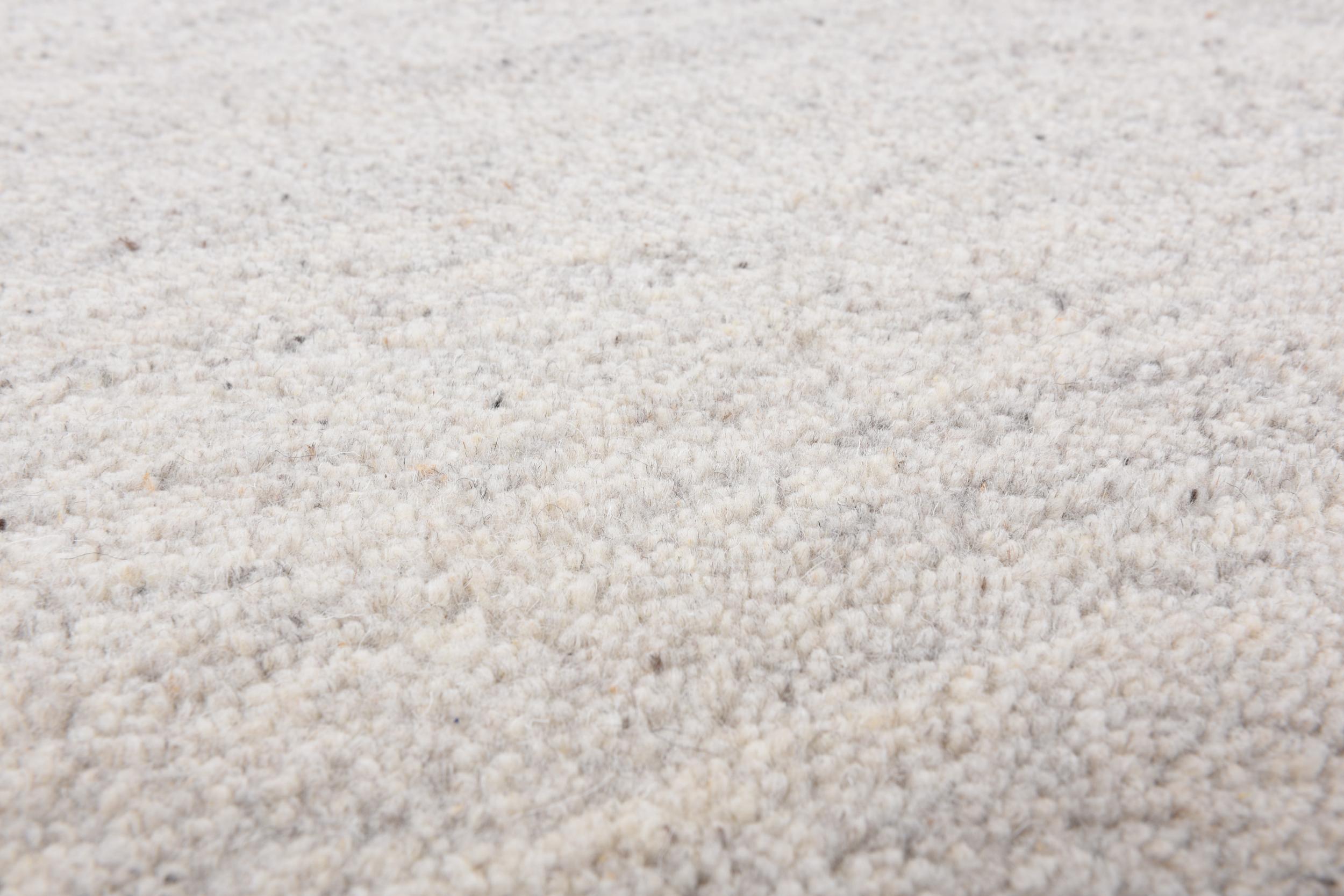 Wohnzimmer Teppich Maloronga Uni 107 Sand aus 100% Schurwolle, in der Farbe Sand | Homerugs - Draufsicht