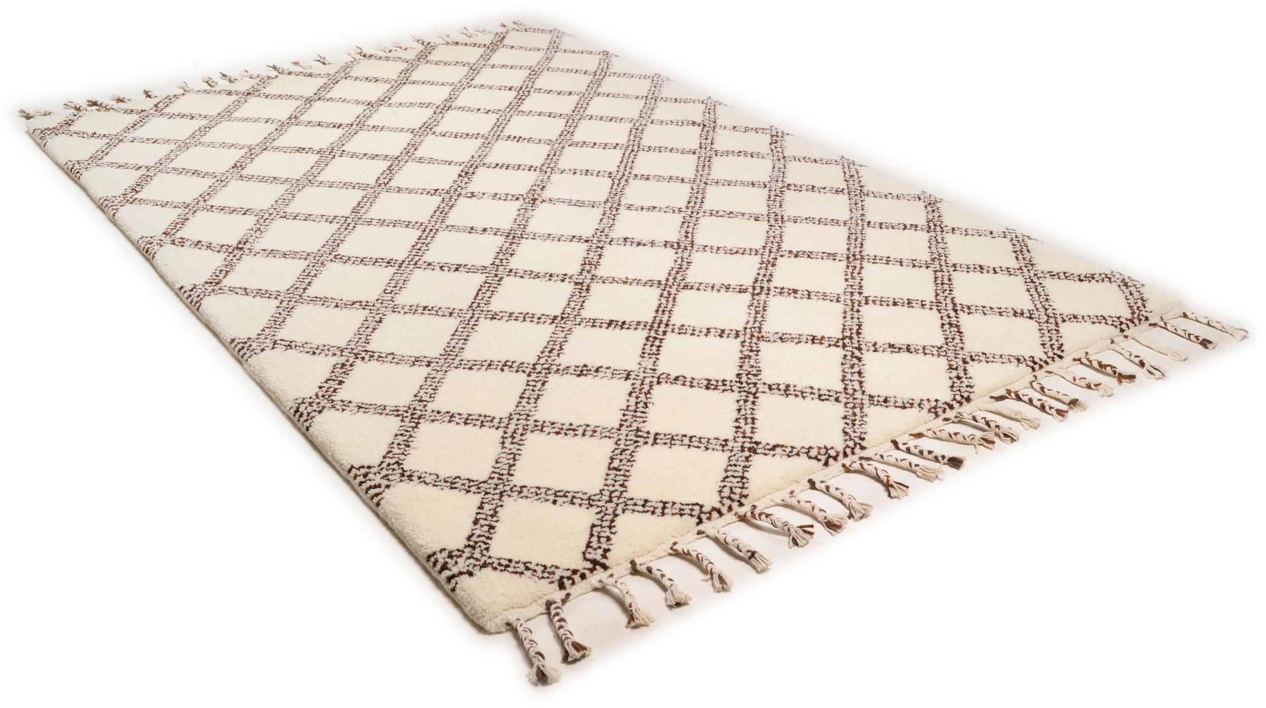 Wohnzimmer Teppich Marmoucha 5 615 Black/White aus 100% Schurwolle (IWS), in der Farbe Black/White | Homerugs - Detailsicht (3)