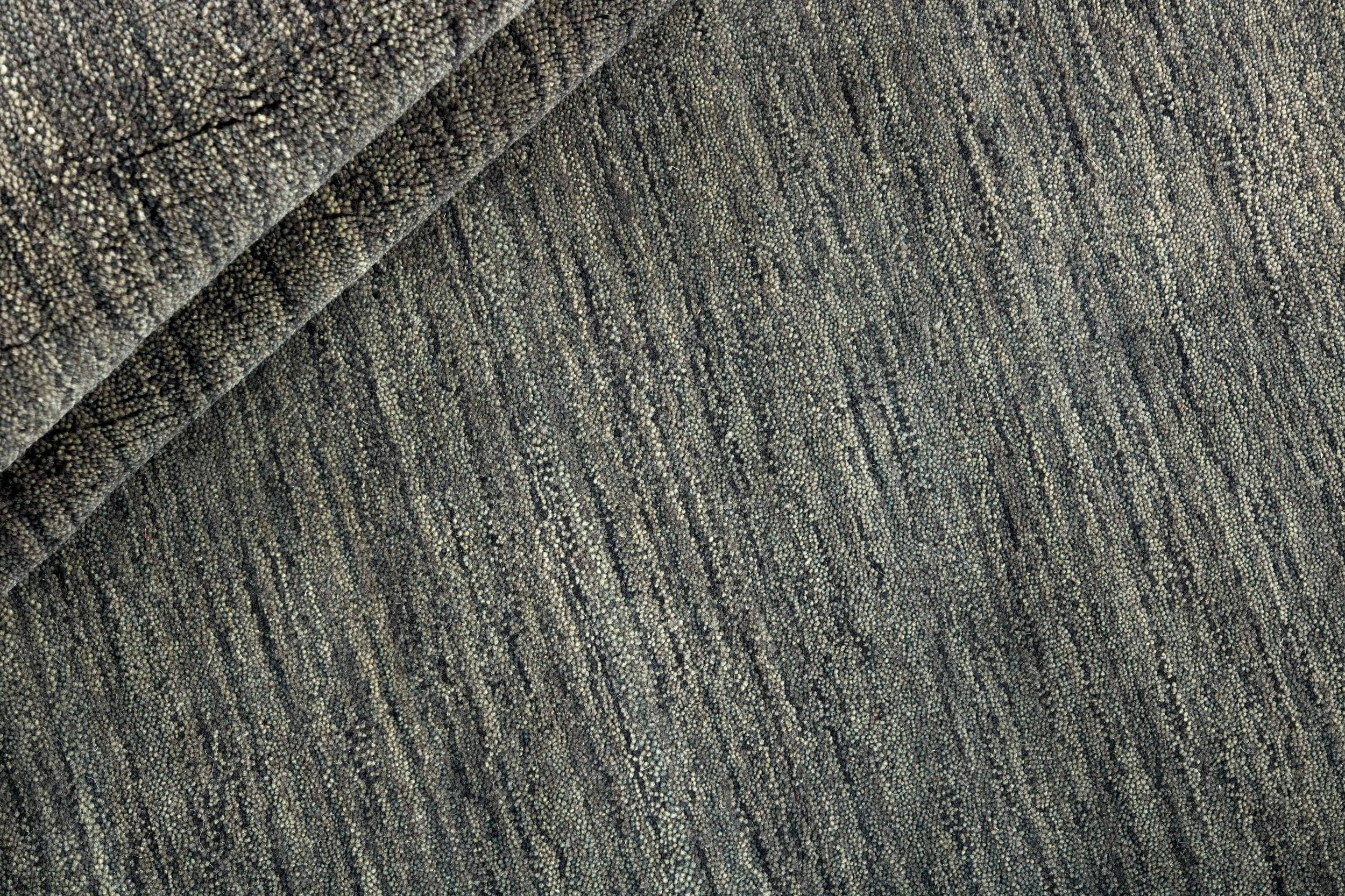 Teppich Panorama Uni Round HLC200126, Dark Grey Round aus Wolle | Homerugs - Detailsicht (3)
