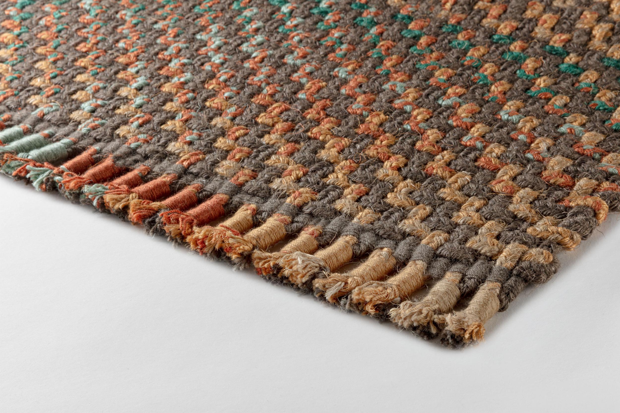 Schlafzimmer Teppich Dakar Autumn Green aus 76% Wolle - 24% Sisal, in der Farbe Autumn Green | Homerugs - Detailsicht (4)