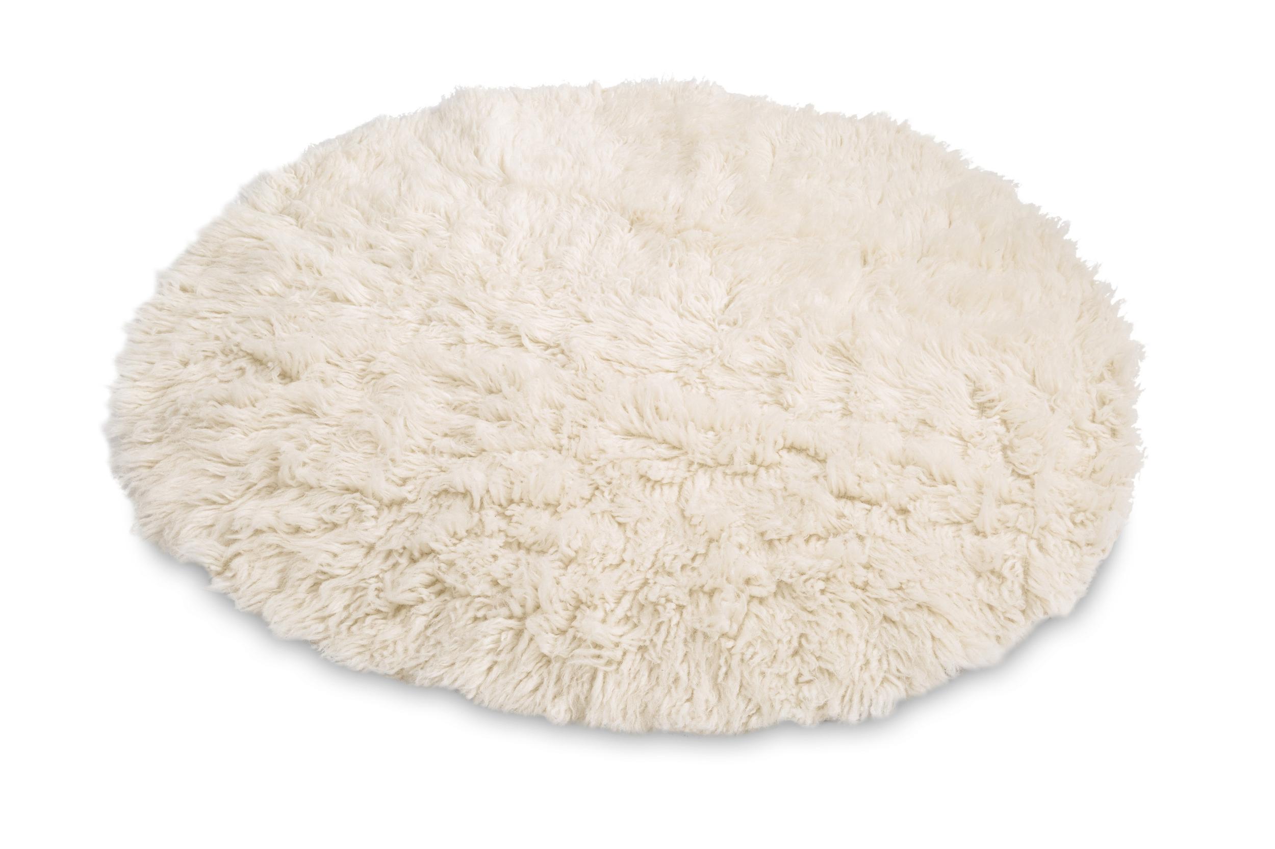 Wohnzimmer Teppich Flokos 1250 Uni 100 Natural aus 100% Schurwolle, in der Farbe Natural | Homerugs - Detailsicht (7)