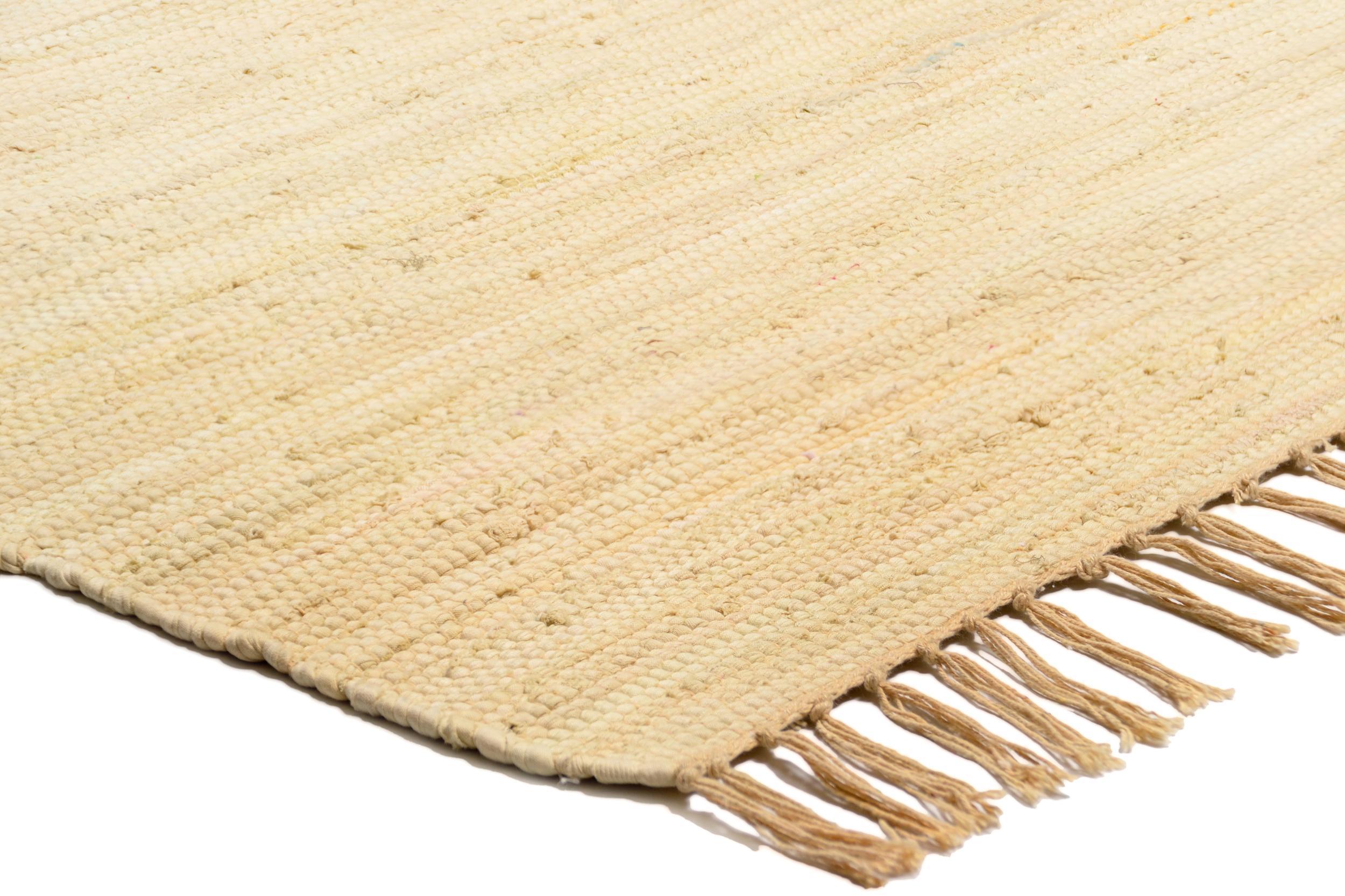 Wohnzimmer Teppich Happy Cotton Uni 100 Natural aus 100% Baumwolle, in der Farbe Natural | Homerugs - Detailsicht (3)