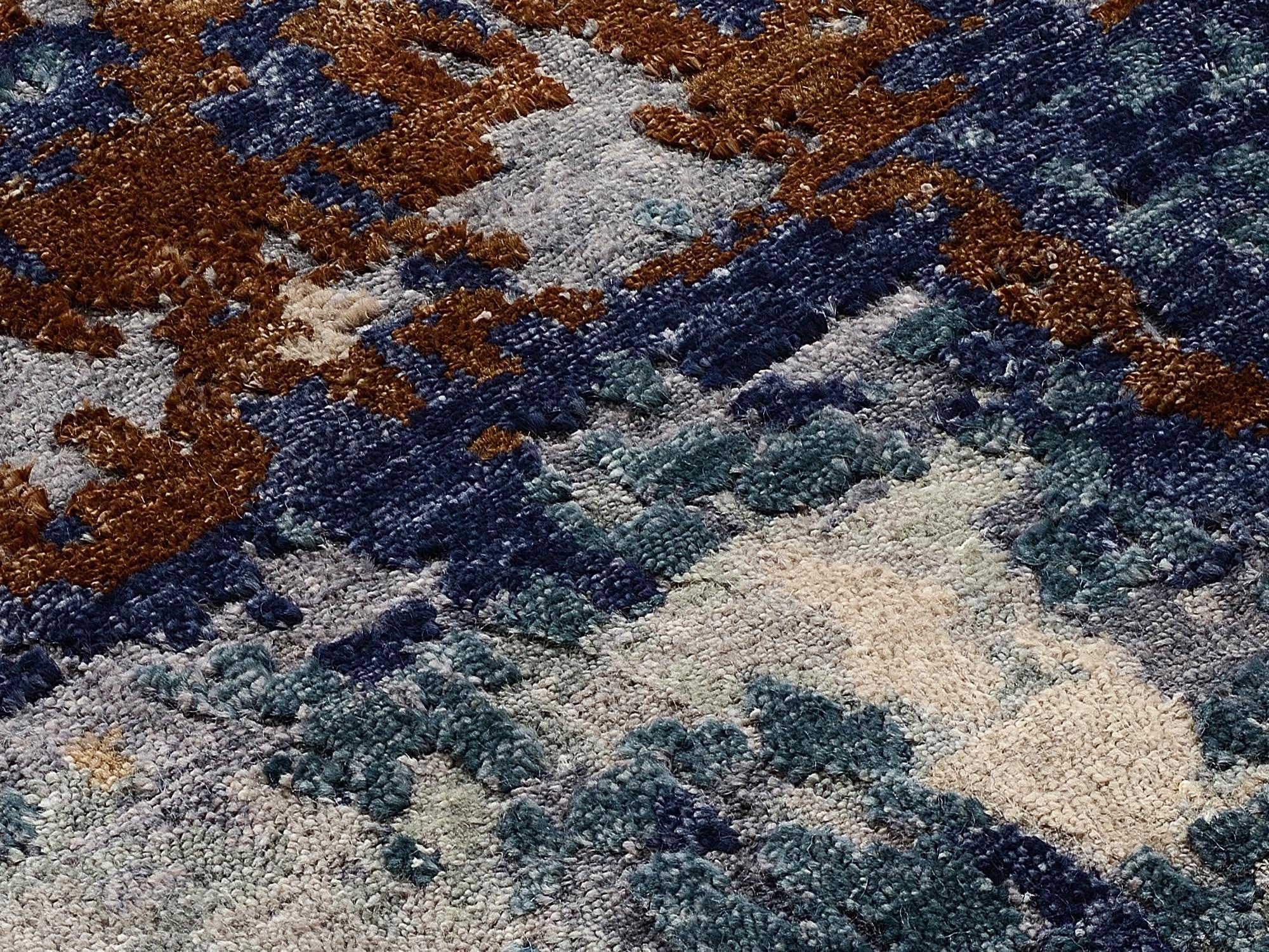 Schlafzimmer Teppich Vernissage 24 Braun aus 100% Viskose (Bambus), in der Farbe Braun | Homerugs - Detailsicht (3)
