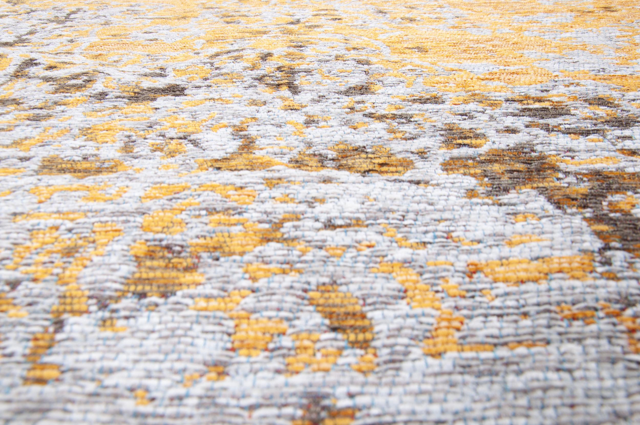 Wohnzimmer Teppich Funky Orient Kirman 870 Gold aus 80% Polyester, 20% Baumwolle, in der Farbe Gold | Homerugs - Detailsicht (3)