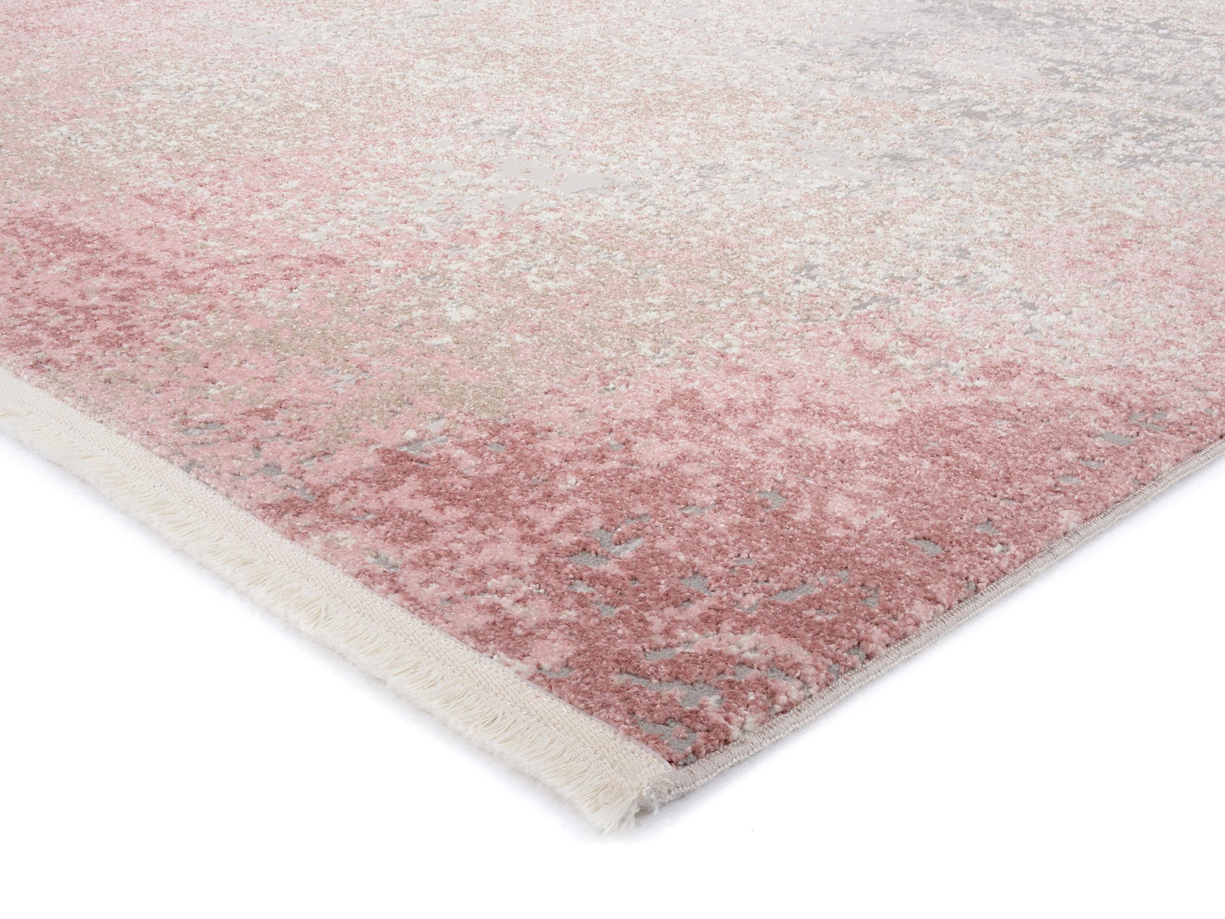 Teppich Light & Schadow 07 Creme-Rosa aus 75% Polypropylen, 25% Polyester, in der Farbe Creme-Rosa | Homerugs - Draufsicht