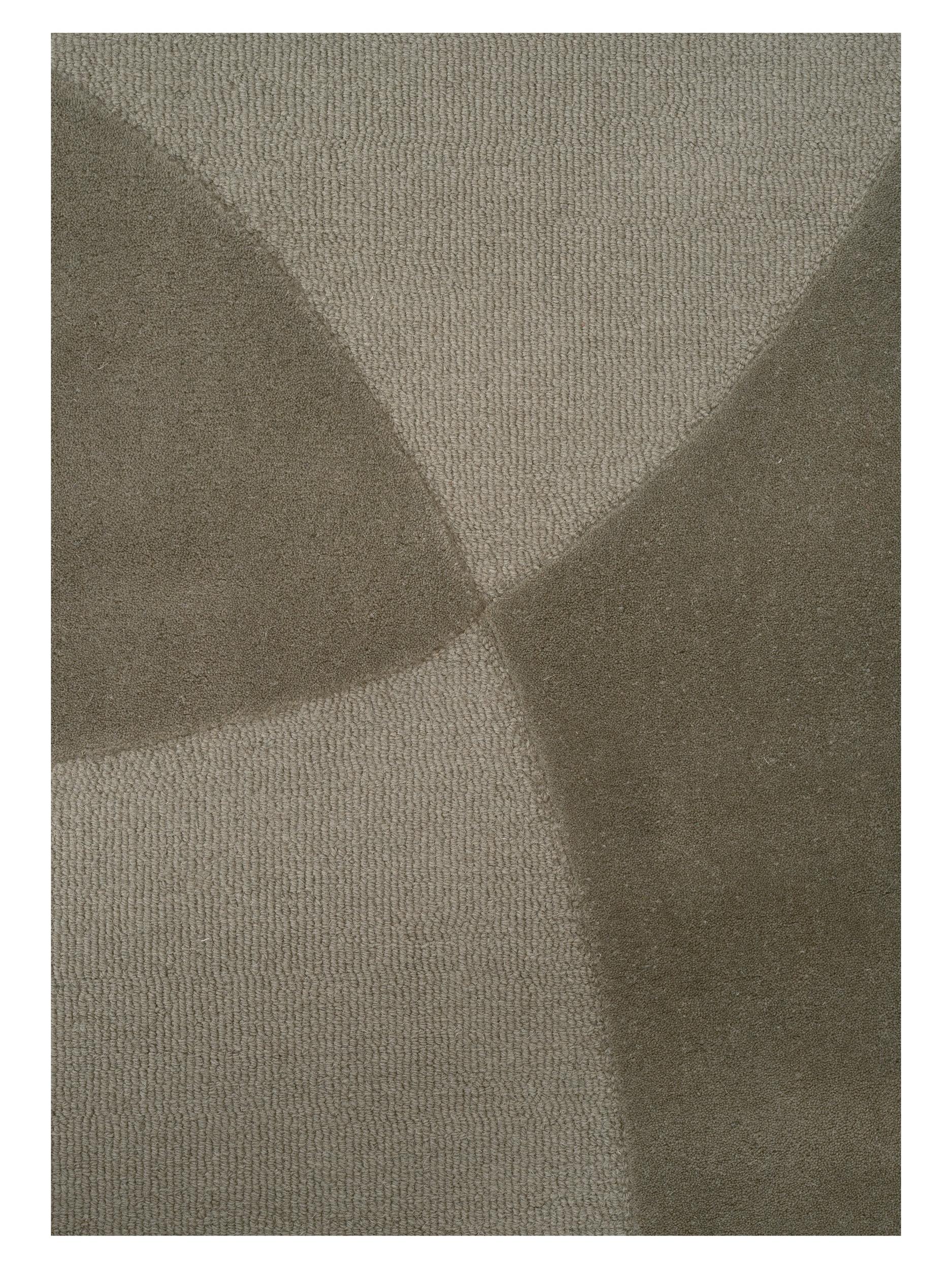 Wohnzimmer Teppich Split Plains Beige aus 95% Wolle, 5% Baumwolle, in der Farbe Beige | Homerugs - Detailsicht (3)