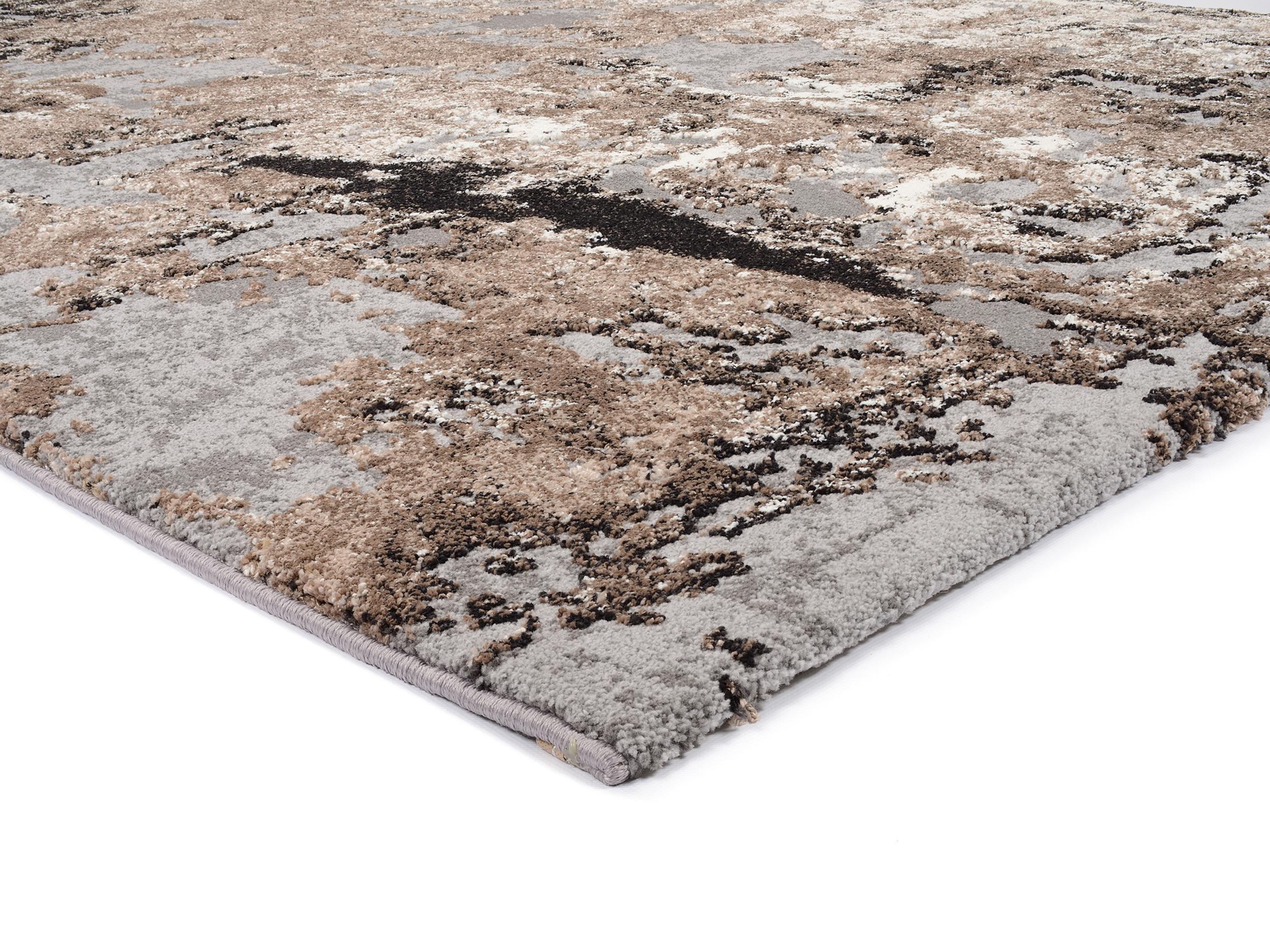Living room rug Expression Braun-Beige, Synthetic fibre, in colour Brown-beige | Homerugs - Detail View (8)