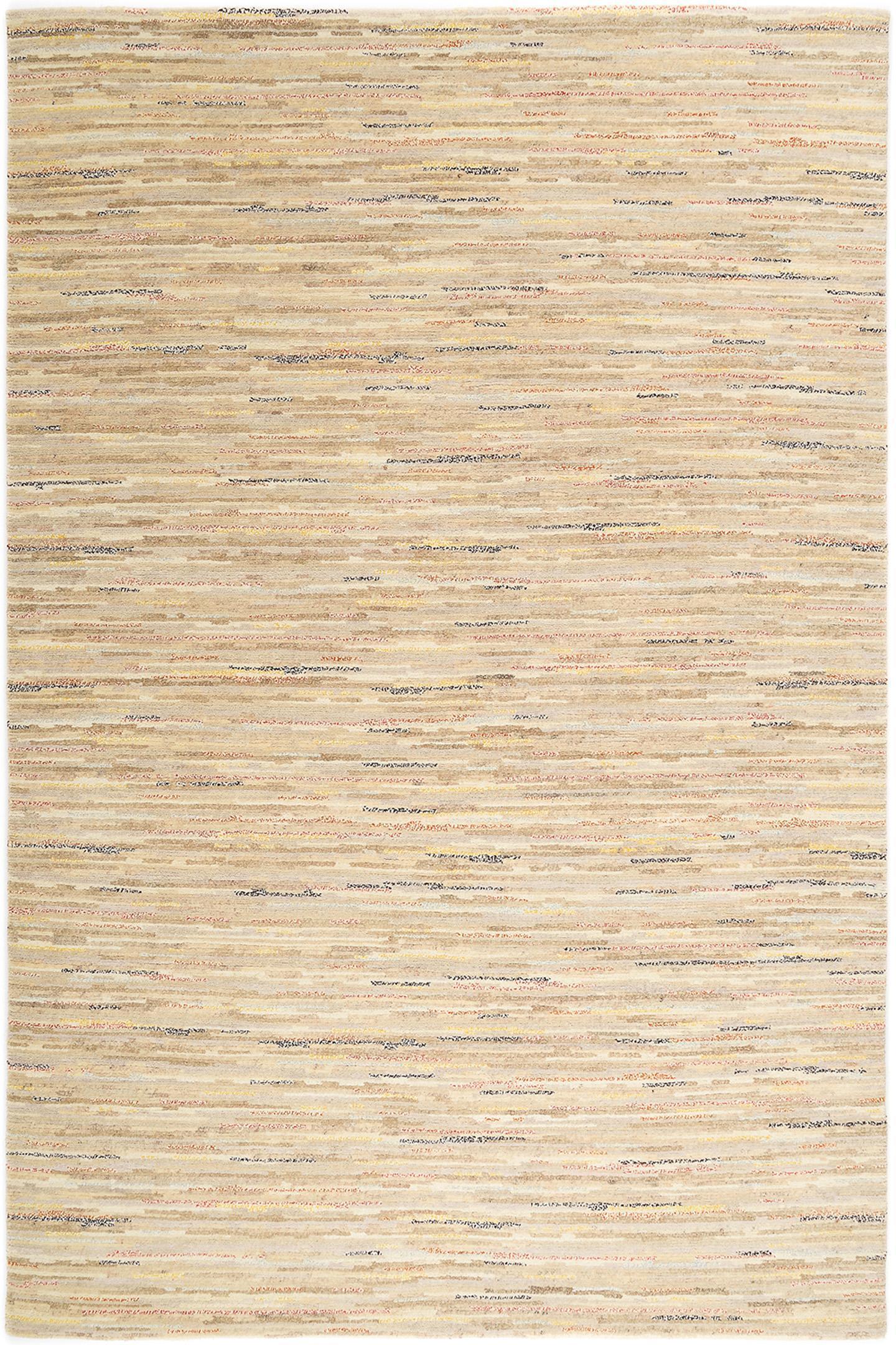 Wohnzimmer Teppich Nitra Himalaya Beige aus 100% Schurwolle, in der Farbe Beige | Homerugs - Raumansicht