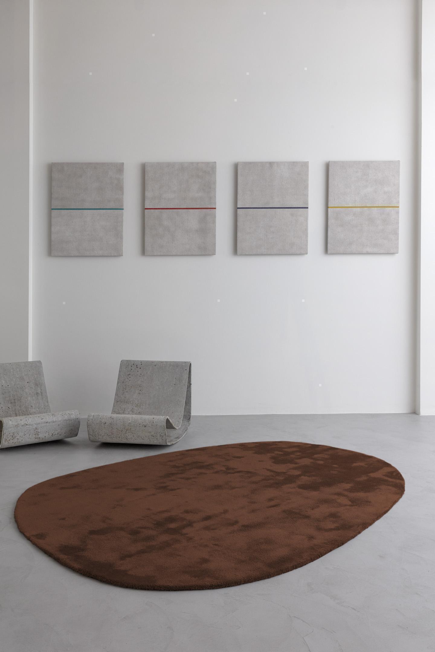 Wohnzimmer Teppich Astral Pecan aus 100% Tencel, in der Farbe Pecan | Homerugs - Draufsicht