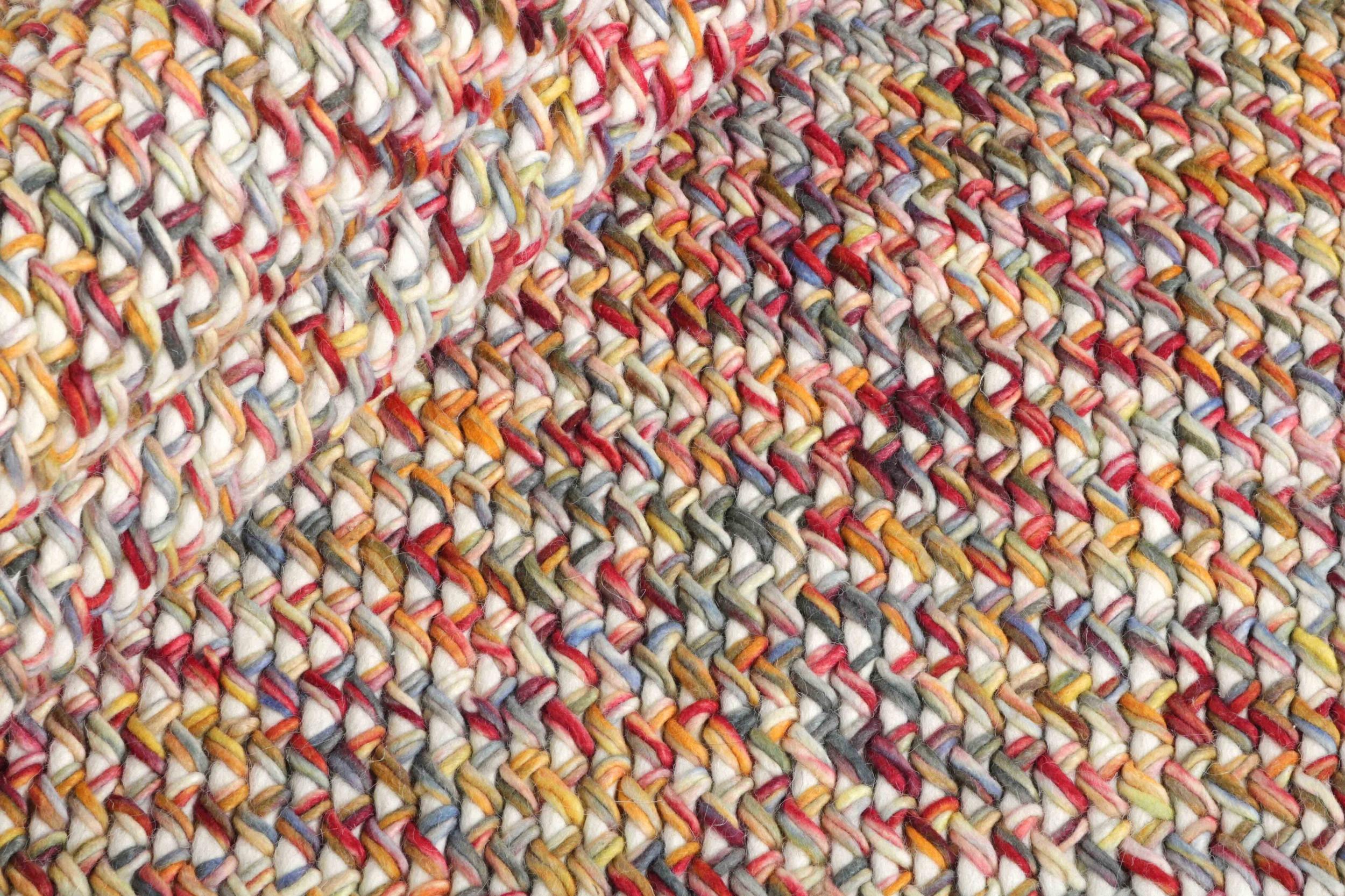Teppich Rainbow Multicolour aus 80 % Wolle, 20 % Baumwolle, in Farbe/n Bunt | Homerugs - Detailsicht (3)
