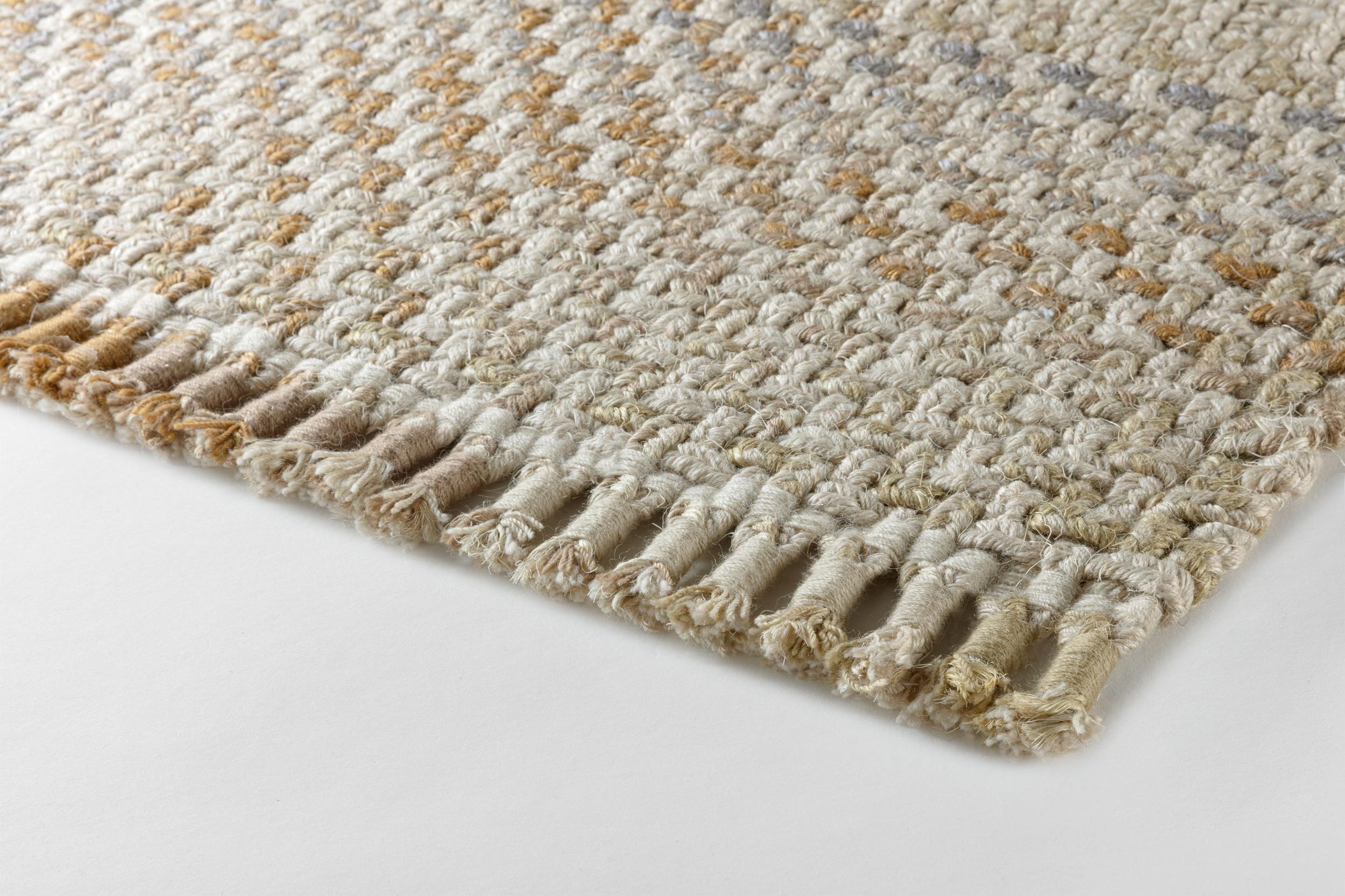Schlafzimmer Teppich Dakar Zink Gold aus 76% Wolle - 24% Sisal, in der Farbe Zink Gold | Homerugs - Detailsicht (4)