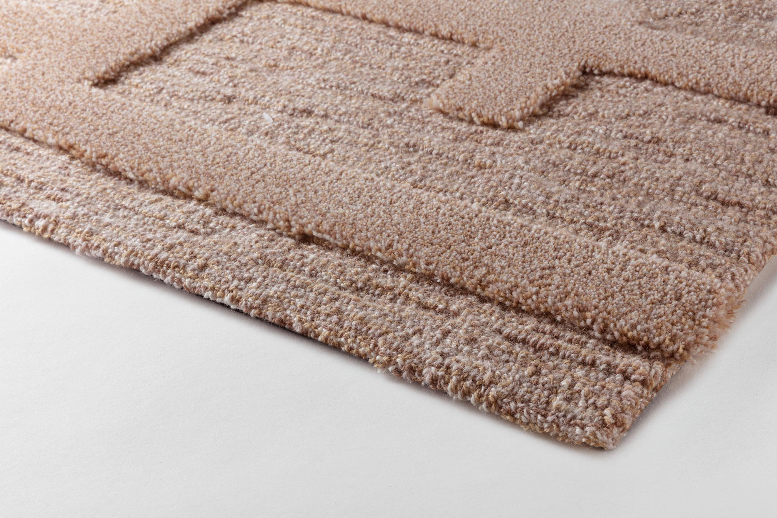 Wohnzimmer Teppich Zumba Grado Jojoba Mocha aus 100% Wolle, in der Farbe Jojoba Mocha | Homerugs - Detailsicht (3)