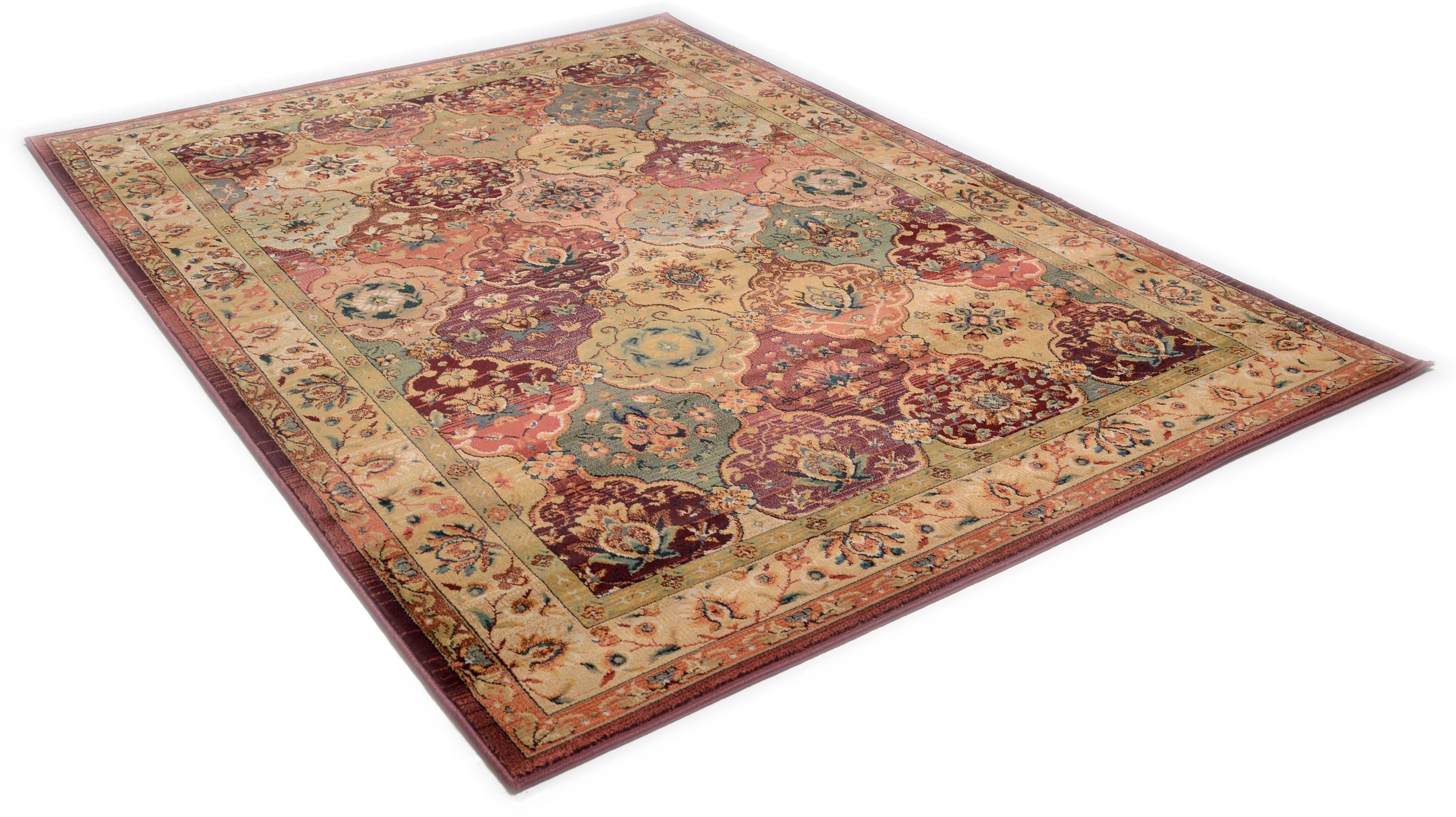 Bedroom rug Gabiro 208 200 Red, Synthetic fibre, in colour Red | Homerugs - Detail View (3)