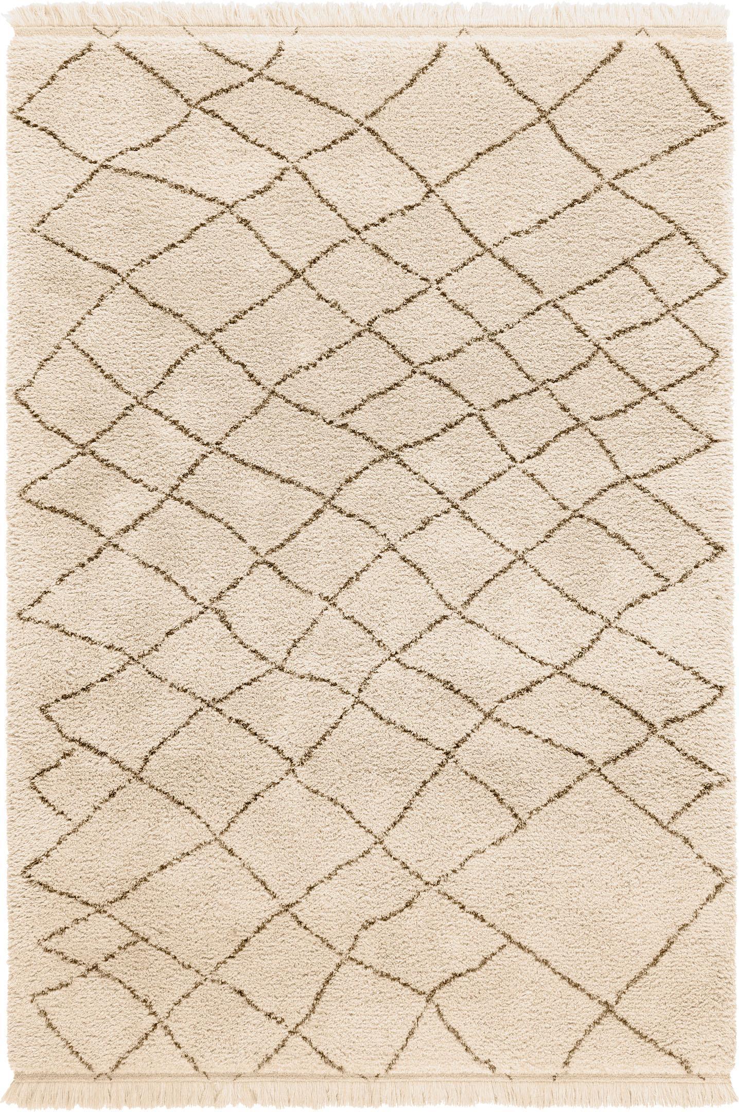 Wohnzimmer Teppich Cosmic Pasha Seedpearl aus 56,4% Wolle, 25% Tencel, 18,6% Leinen, in der Farbe Seedpearl | Homerugs - Draufsicht