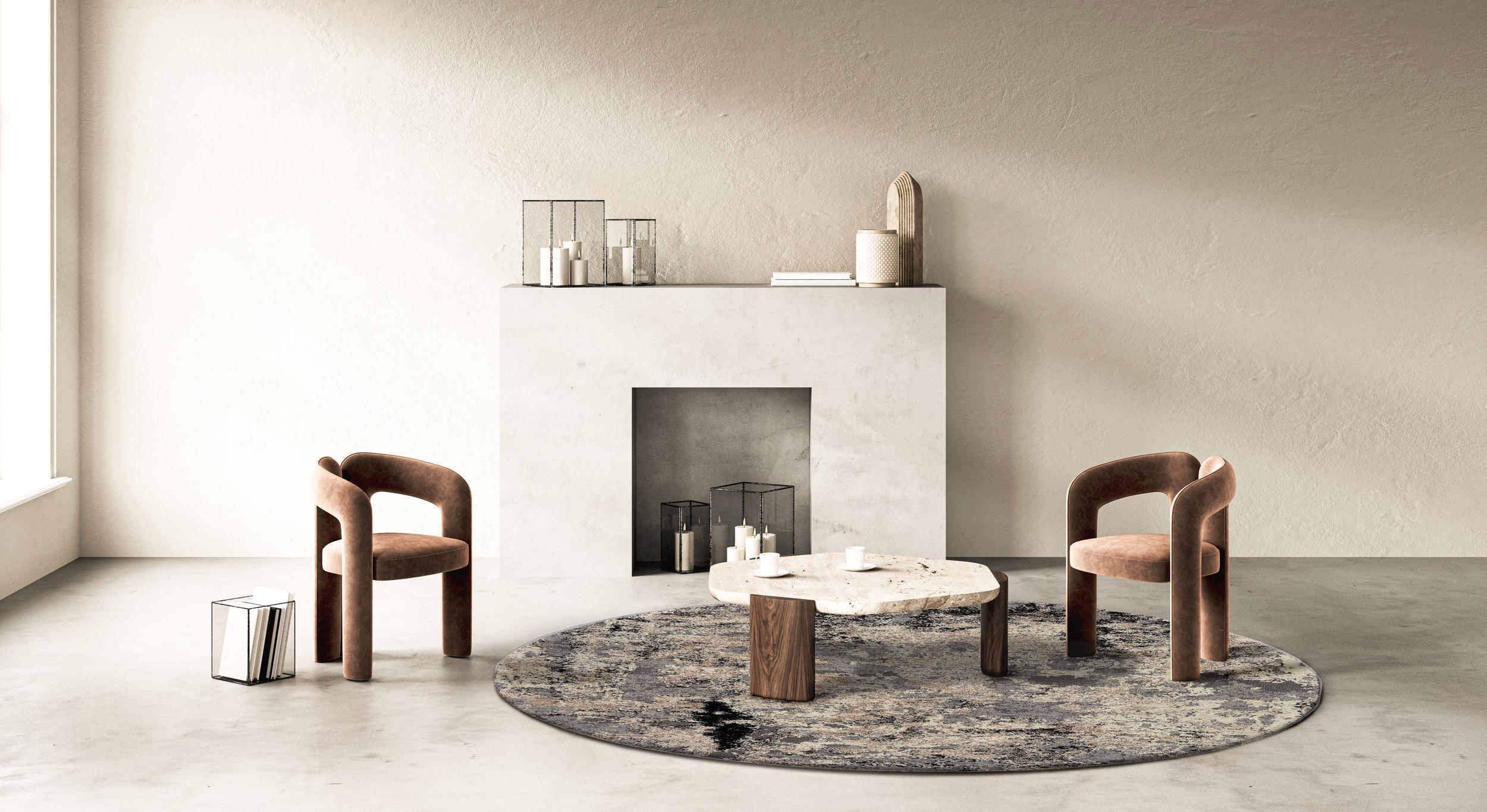 Wohnzimmer Teppich Expression H.Grau aus 75% Polypropylen, 25% Polyester, in der Farbe H.Grau | Homerugs - Raumansicht