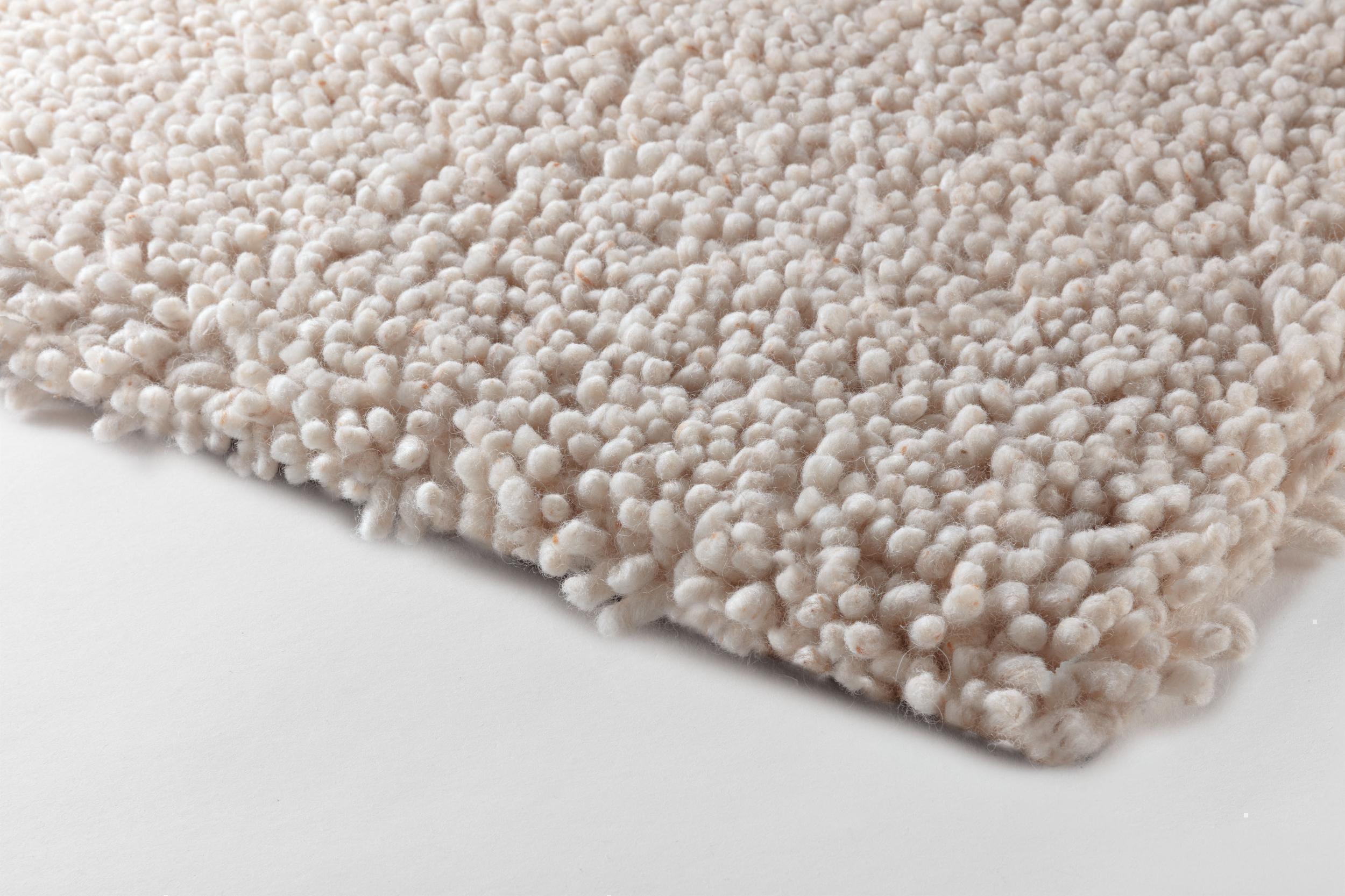 Wohnzimmer Teppich Bongo Pearled Ivory aus 100% Wolle, in der Farbe Pearled Ivory | Homerugs - Detailsicht (3)