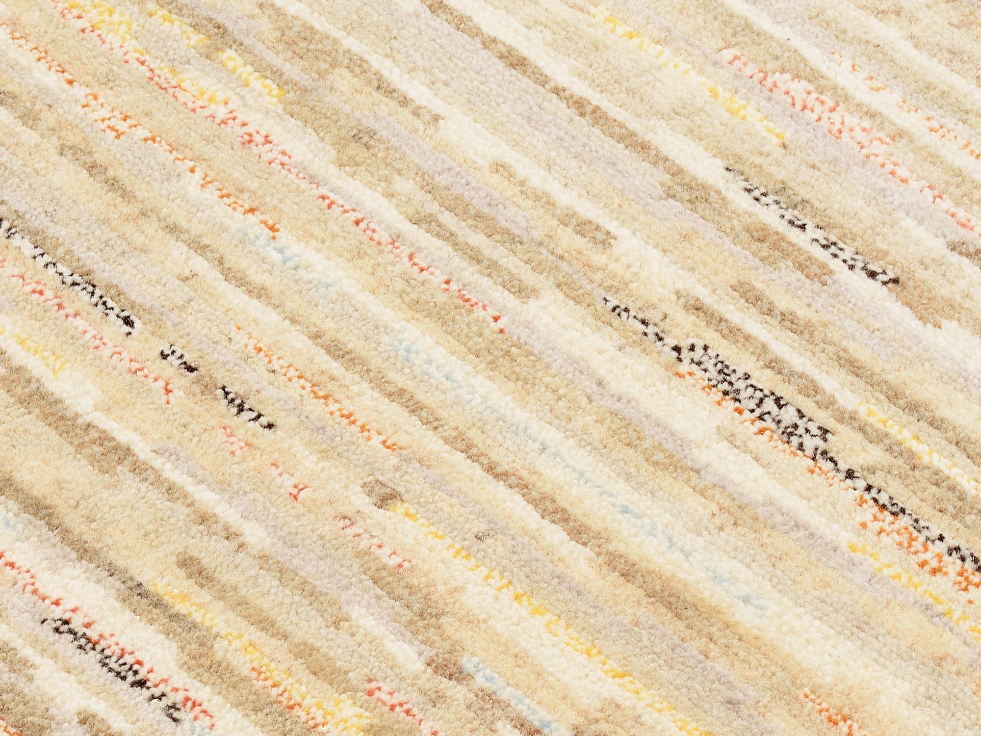 Wohnzimmer Teppich Nitra Himalaya Beige aus 100% Schurwolle, in der Farbe Beige | Homerugs - Detailsicht (5)