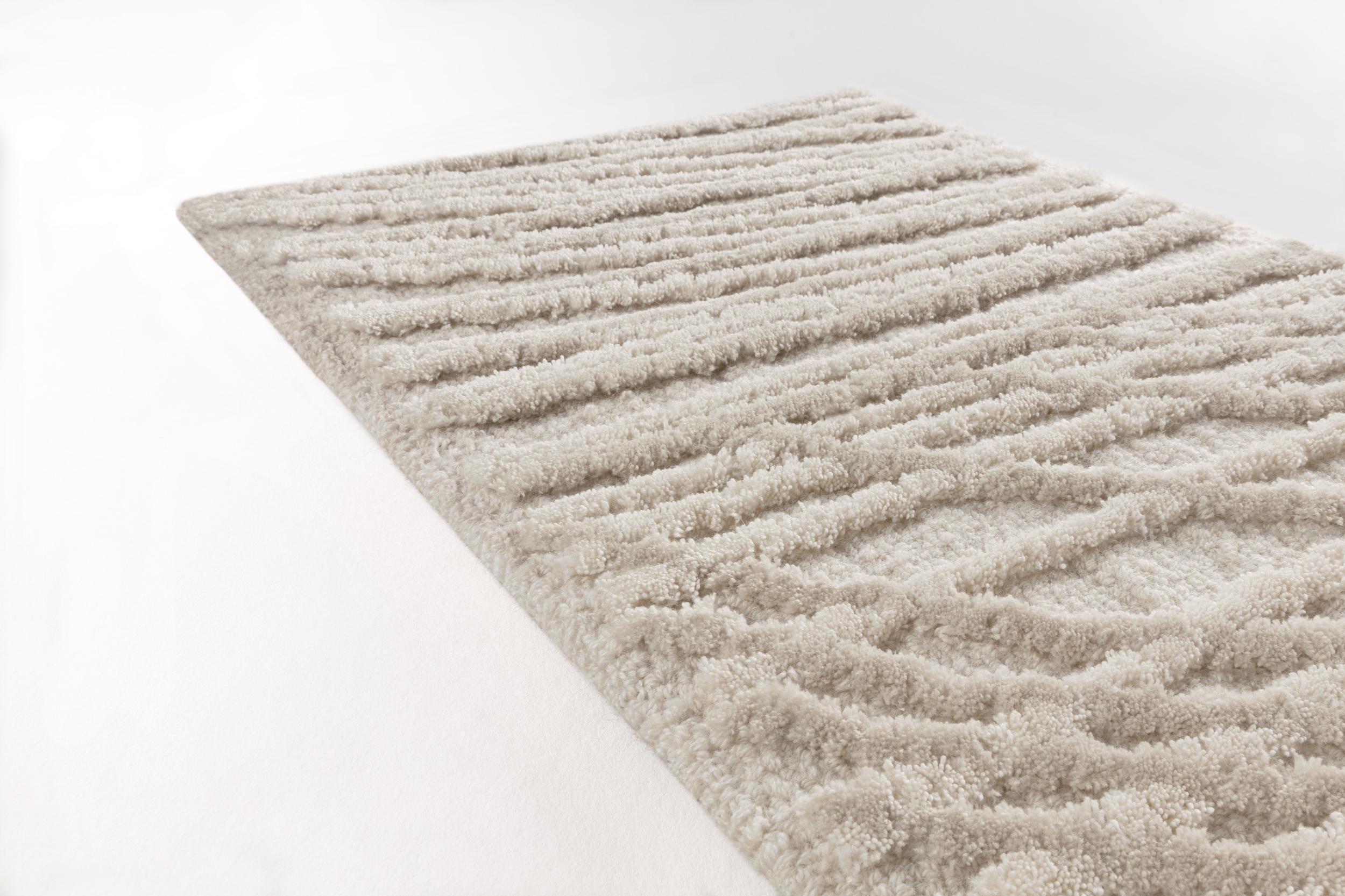 Schlafzimmer Teppich Spiro Vanilla Fog aus 89% Wolle, 11% Seide, in der Farbe Vanilla Fog | Homerugs - Detailsicht (4)