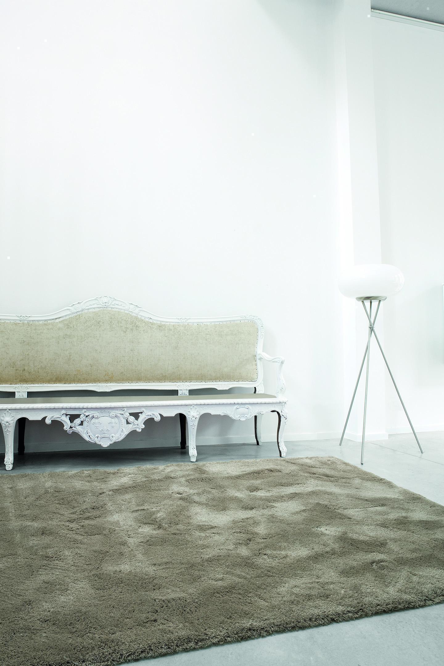 Wohnzimmer Teppich Splendid High Light Honey aus 21% Wolle, 21% Seide, 37% Leinen, 8% Mohair, 7% Baumwolle, 6% Viskose, in der Farbe Light Honey | Homerugs - Draufsicht