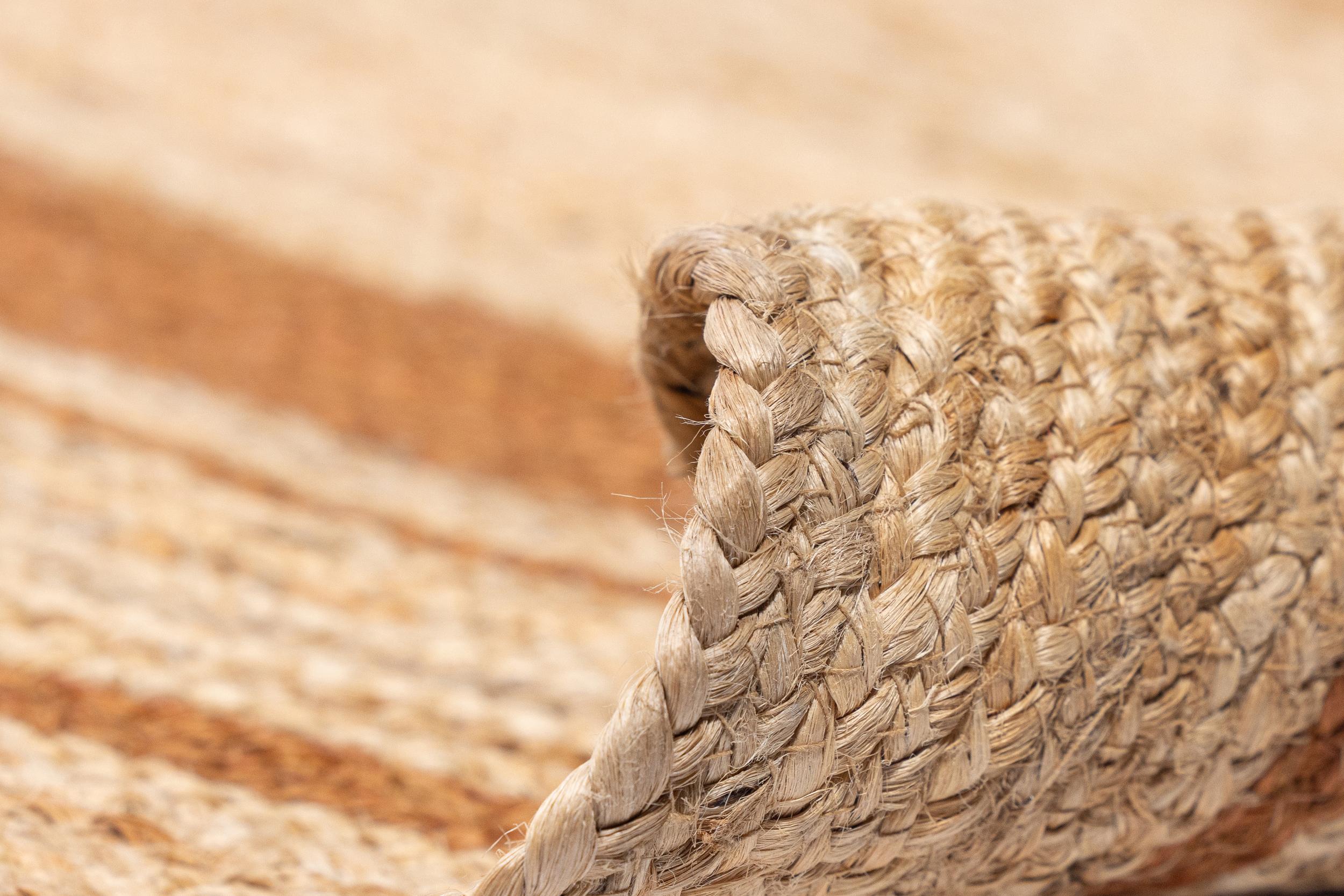 Flur / Korridor Teppich Jute-Teppich Aura Jute 2 Natur/Orange aus 100% Jute, in der Farbe Natur/Orange | Homerugs - Detailsicht (7)