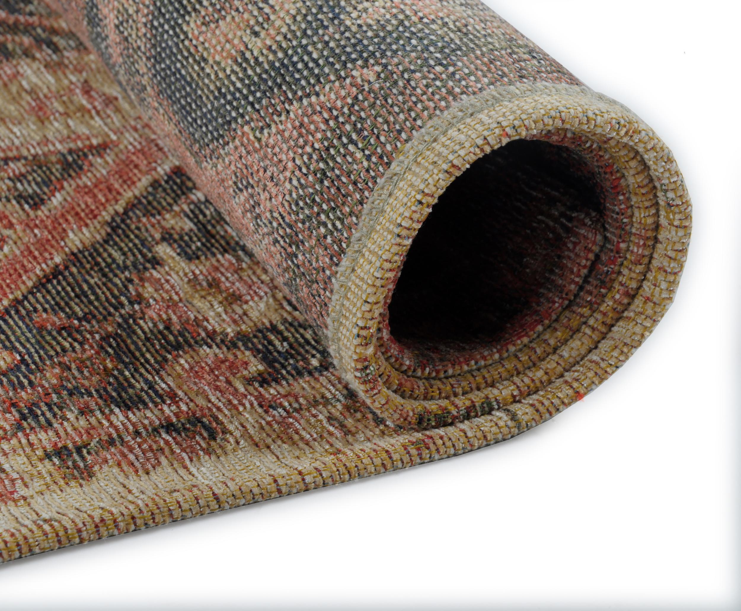 Schlafzimmer Teppich Funky Orient Ghom 200 Red aus 80% Polyester, 20% Baumwolle, in der Farbe Red | Homerugs - Detailsicht (4)