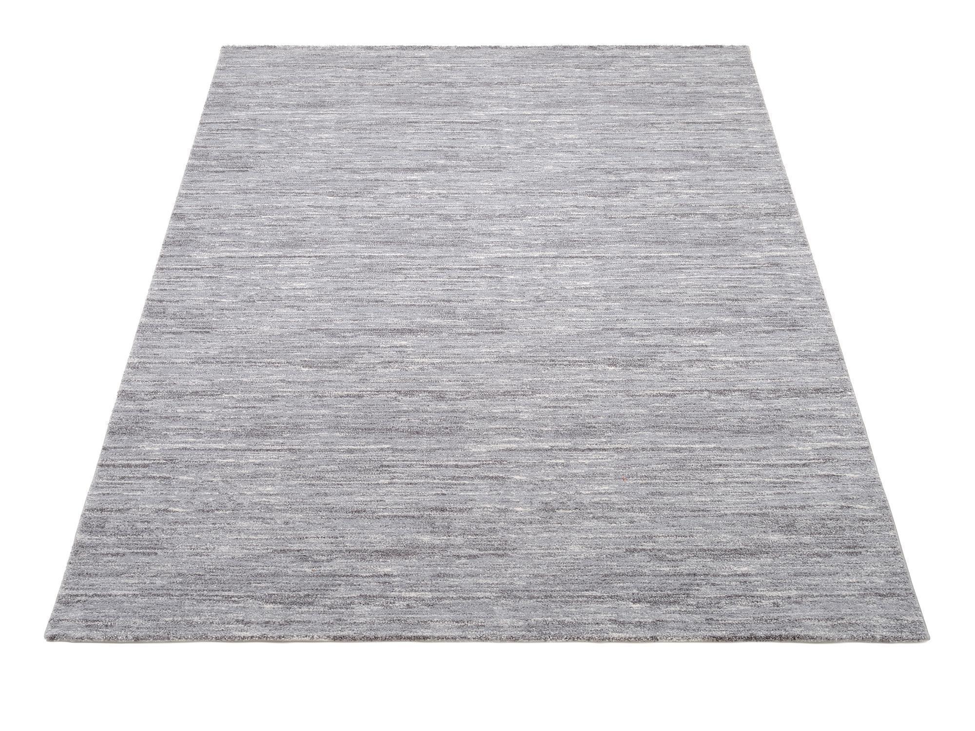 Teppich Kubis Melange aus 100% Polyester, in der Farbe Grau | Homerugs - Draufsicht
