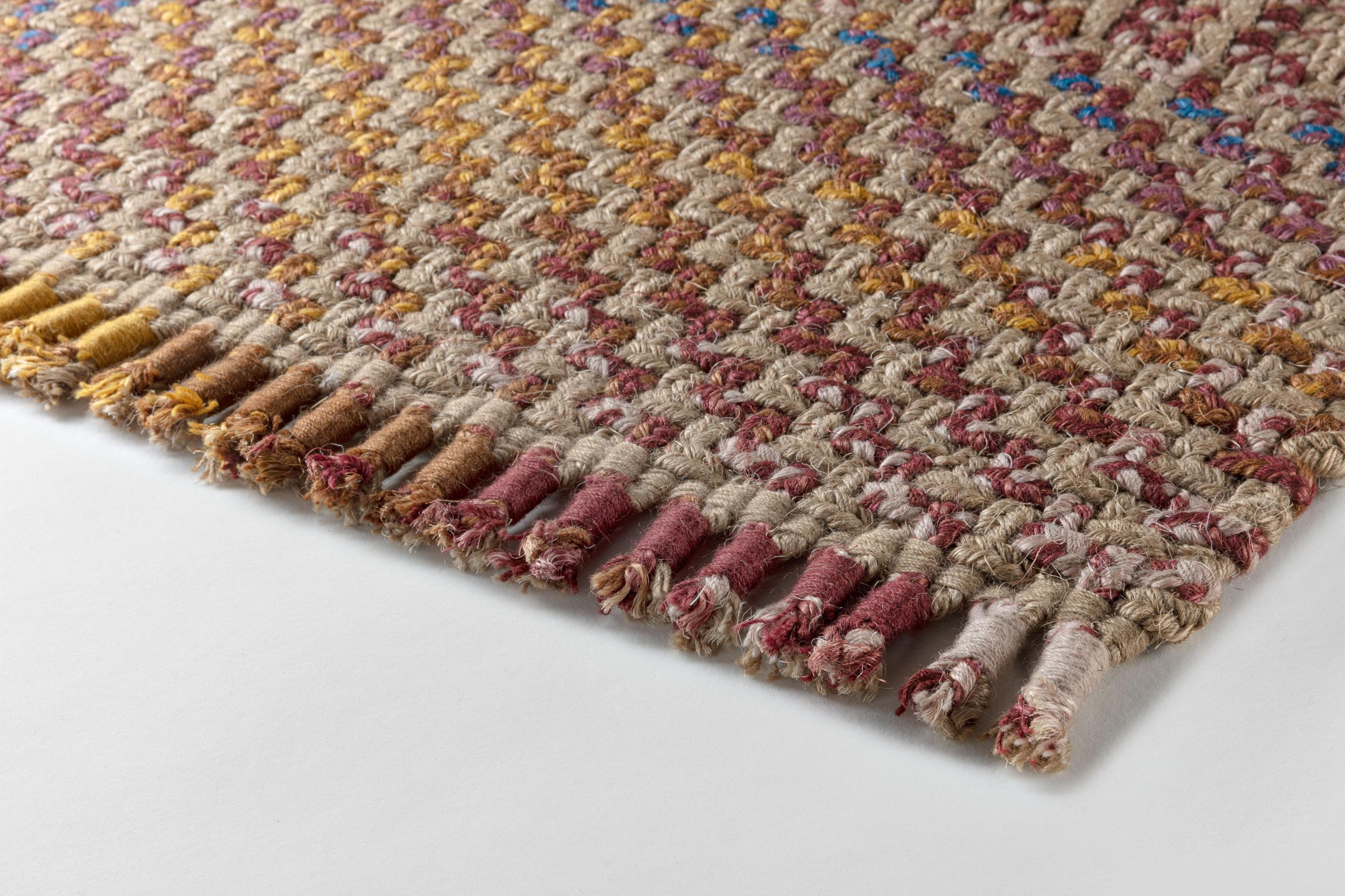 Wohnzimmer Teppich Dakar Grape Cobalt aus 76% Wolle - 24% Sisal, in der Farbe Grape Cobalt | Homerugs - Detailsicht (3)
