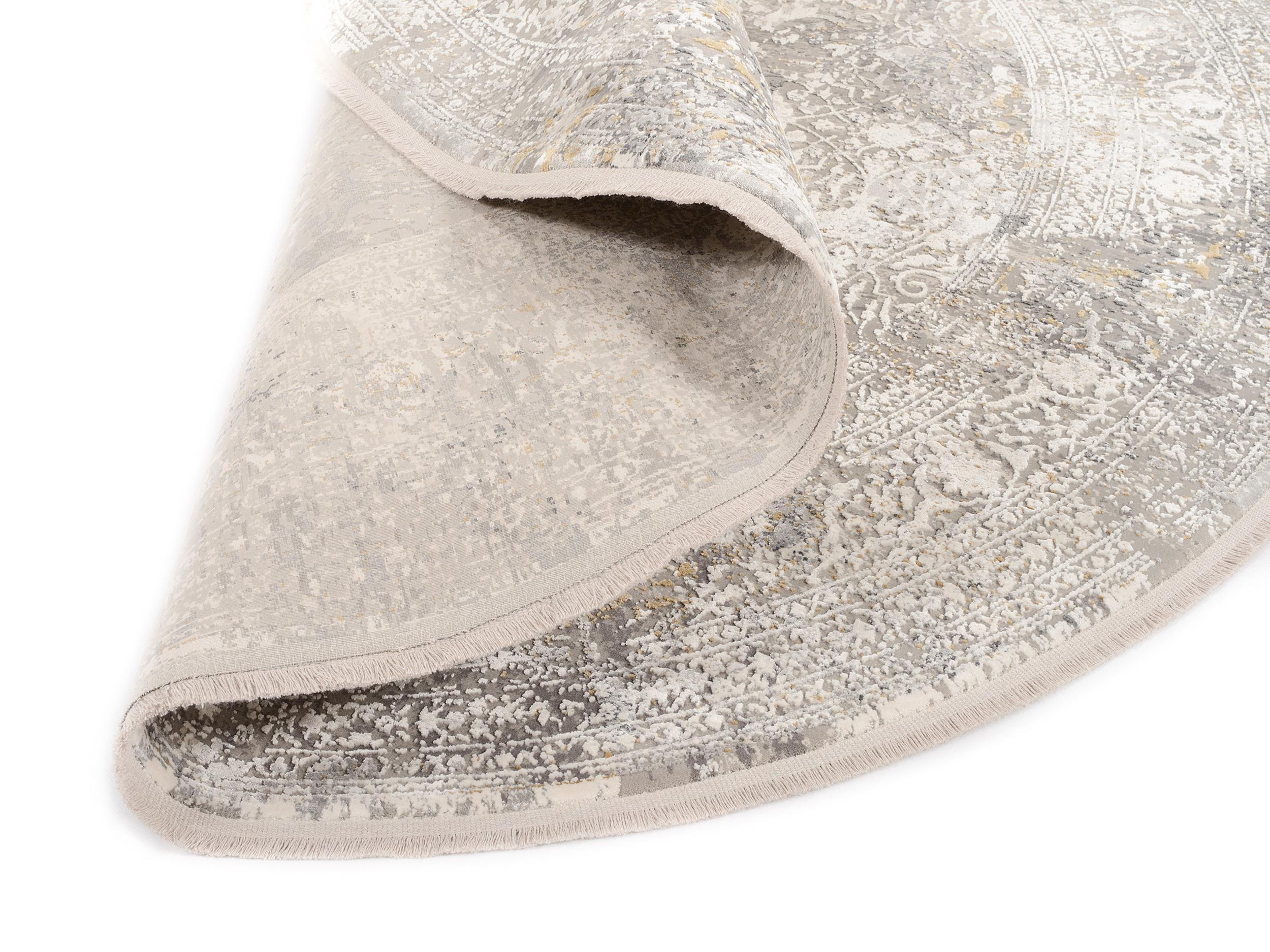 Wohnzimmer Teppich Impress 04 Grau-Mix aus 70% Viskose, 30% Polyacryl, in der Farbe Grau-Mix | Homerugs - Detailsicht (4)