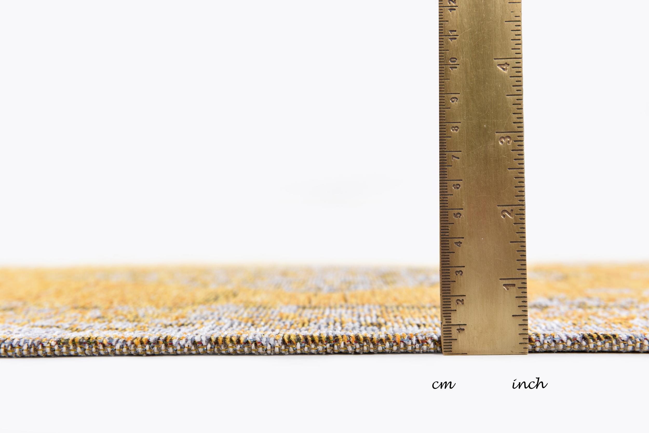 Wohnzimmer Teppich Funky Orient Kirman 870 Gold aus 80% Polyester, 20% Baumwolle, in der Farbe Gold | Homerugs - Detailsicht (8)