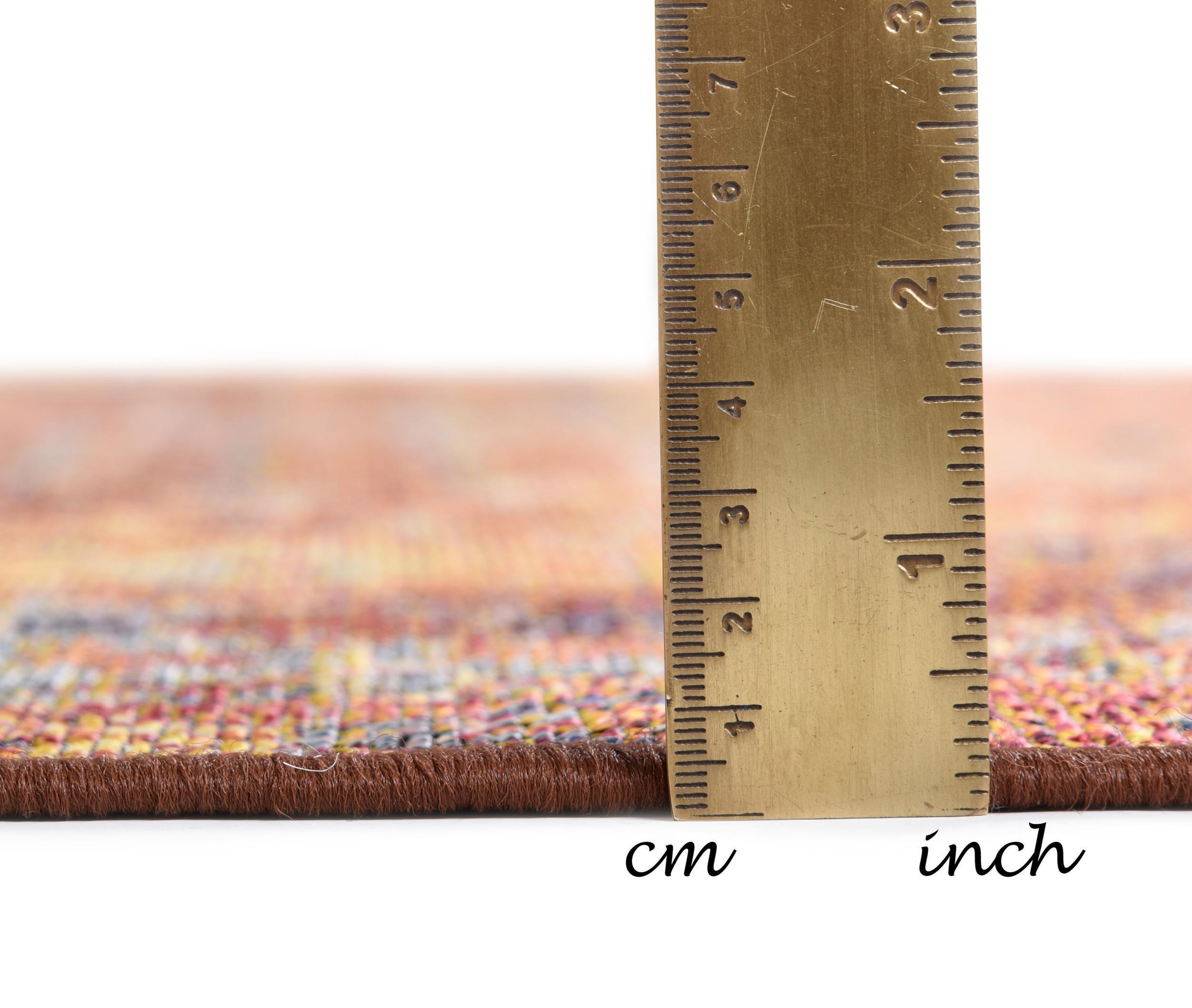 Outdoor Teppich Funky Outdoor Orient Two 440 Rust aus 76% Polypropylen, 24% Polyester, in der Farbe Rust | Homerugs - Draufsicht