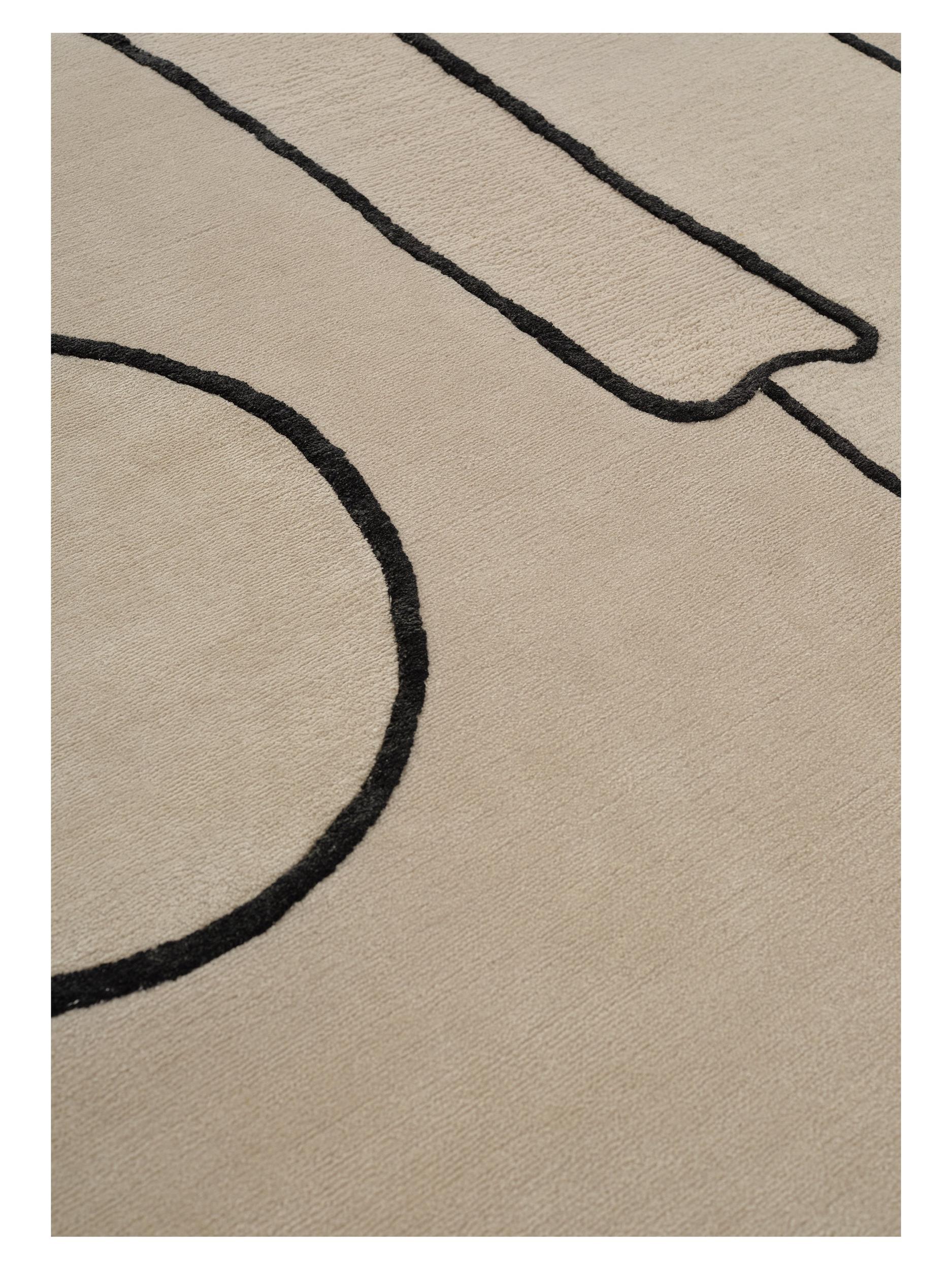 Living room rug Self Mirage Beige, Natural fibre, in colour Beige | Homerugs - Detail View (4)