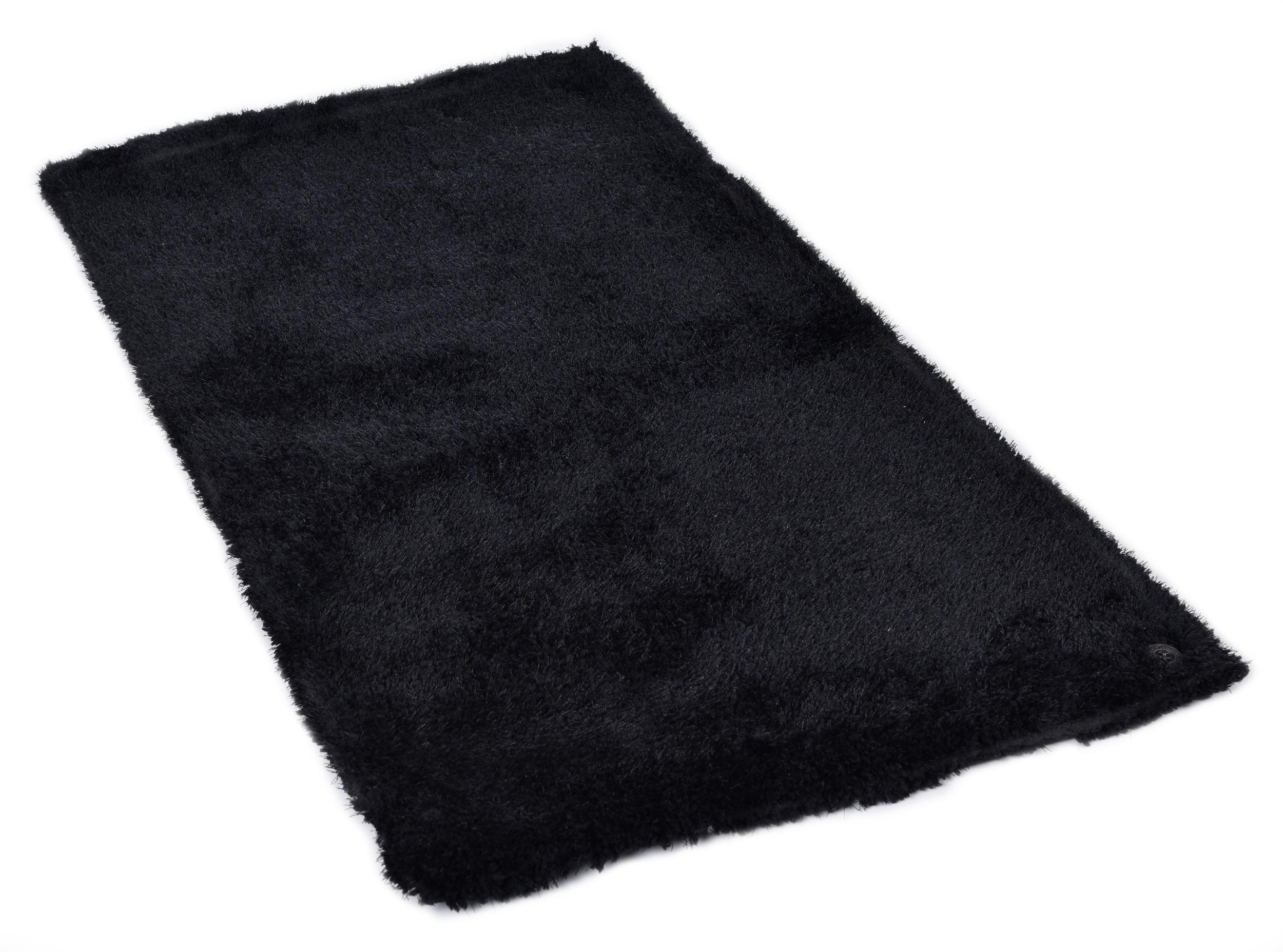 Schlafzimmer Teppich Soft Uni 603 Black aus 100% Polypropylen, in der Farbe Black | Homerugs - Detailsicht (4)