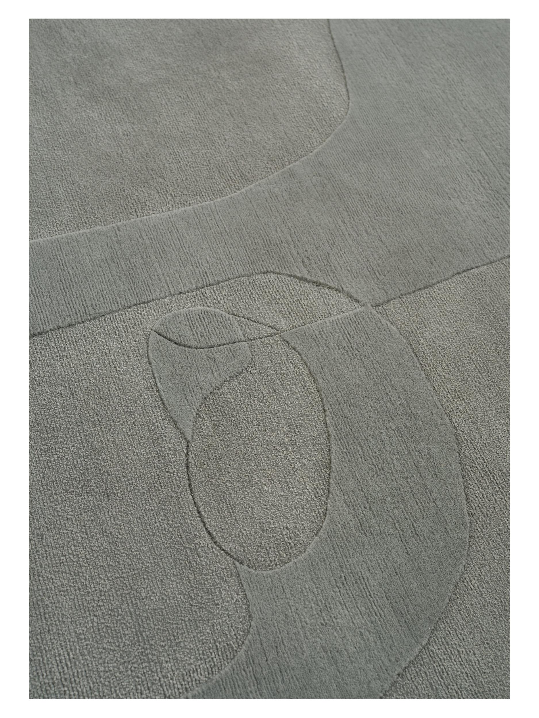 Living room rug Secret Mind Dove, Wool with synthetic fibre, in colour Dove | Homerugs - Detail View (3)