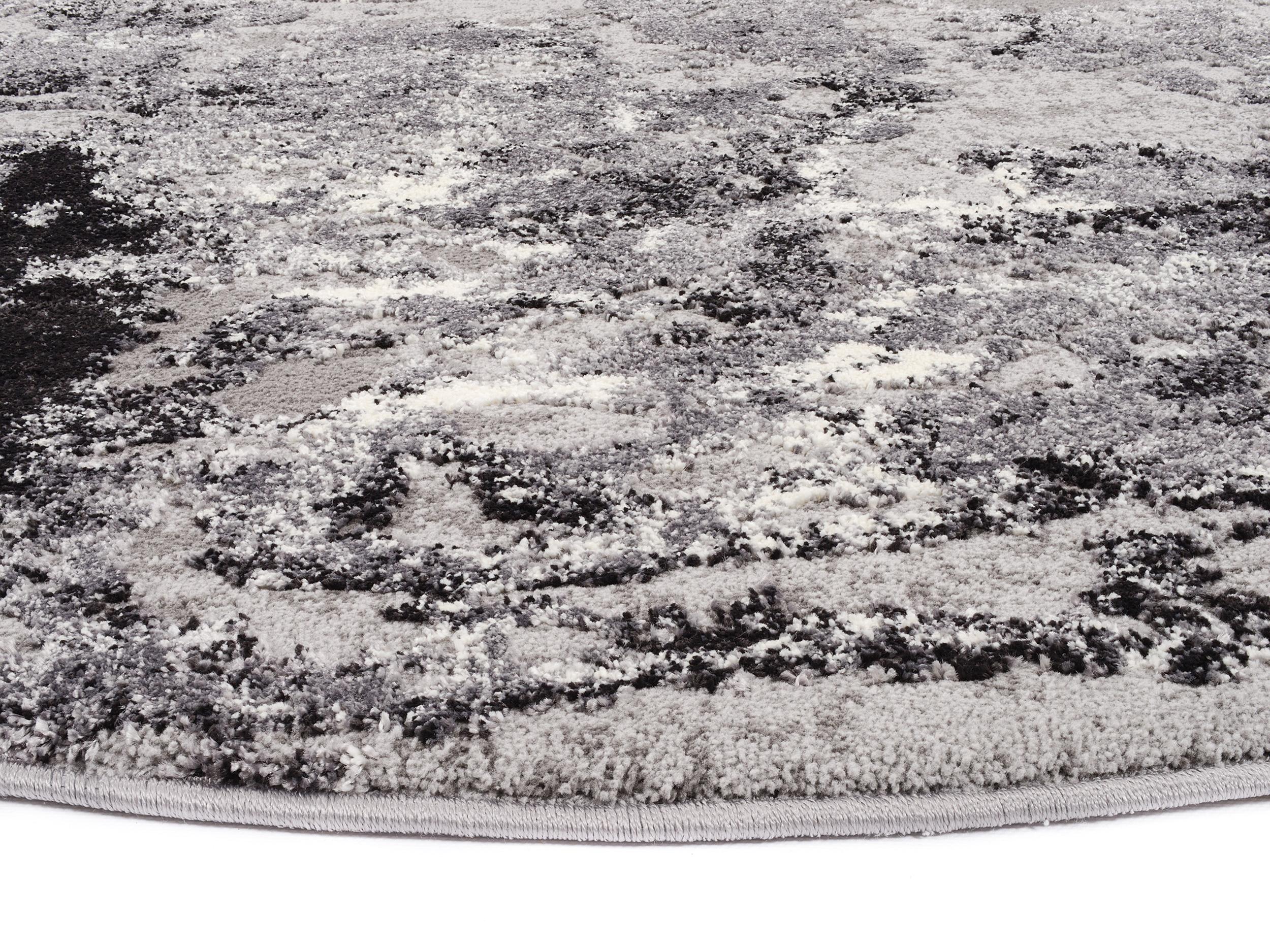 Wohnzimmer Teppich Expression Grau-Mix aus 75% Polypropylen, 25% Polyester, in der Farbe Grau-Mix | Homerugs - Detailsicht (3)