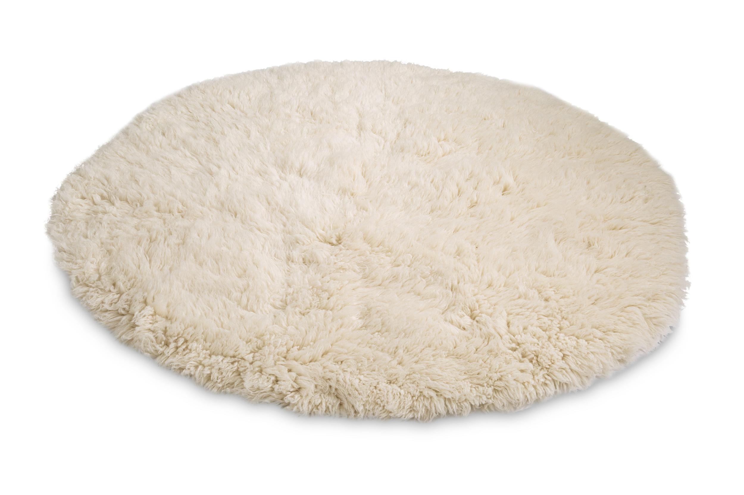 Wohnzimmer Teppich Flokos 2450 Uni 100 Natural aus 100% Schurwolle, in der Farbe Natural | Homerugs - Detailsicht (8)