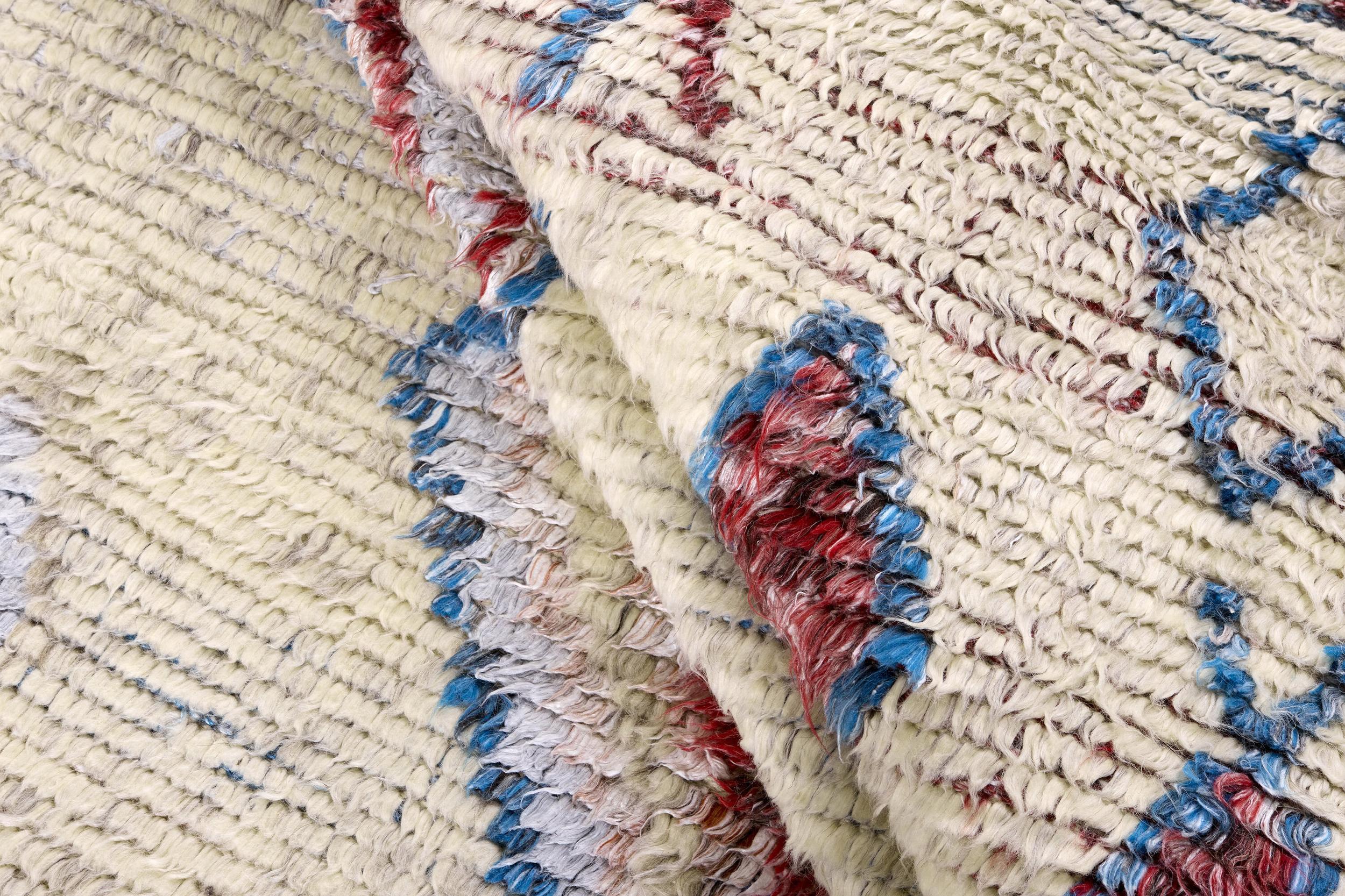 Teppich Tribe MD-39, Ivory Red aus Wolle, in der Farbe Ivory | Homerugs - Detailsicht (4)