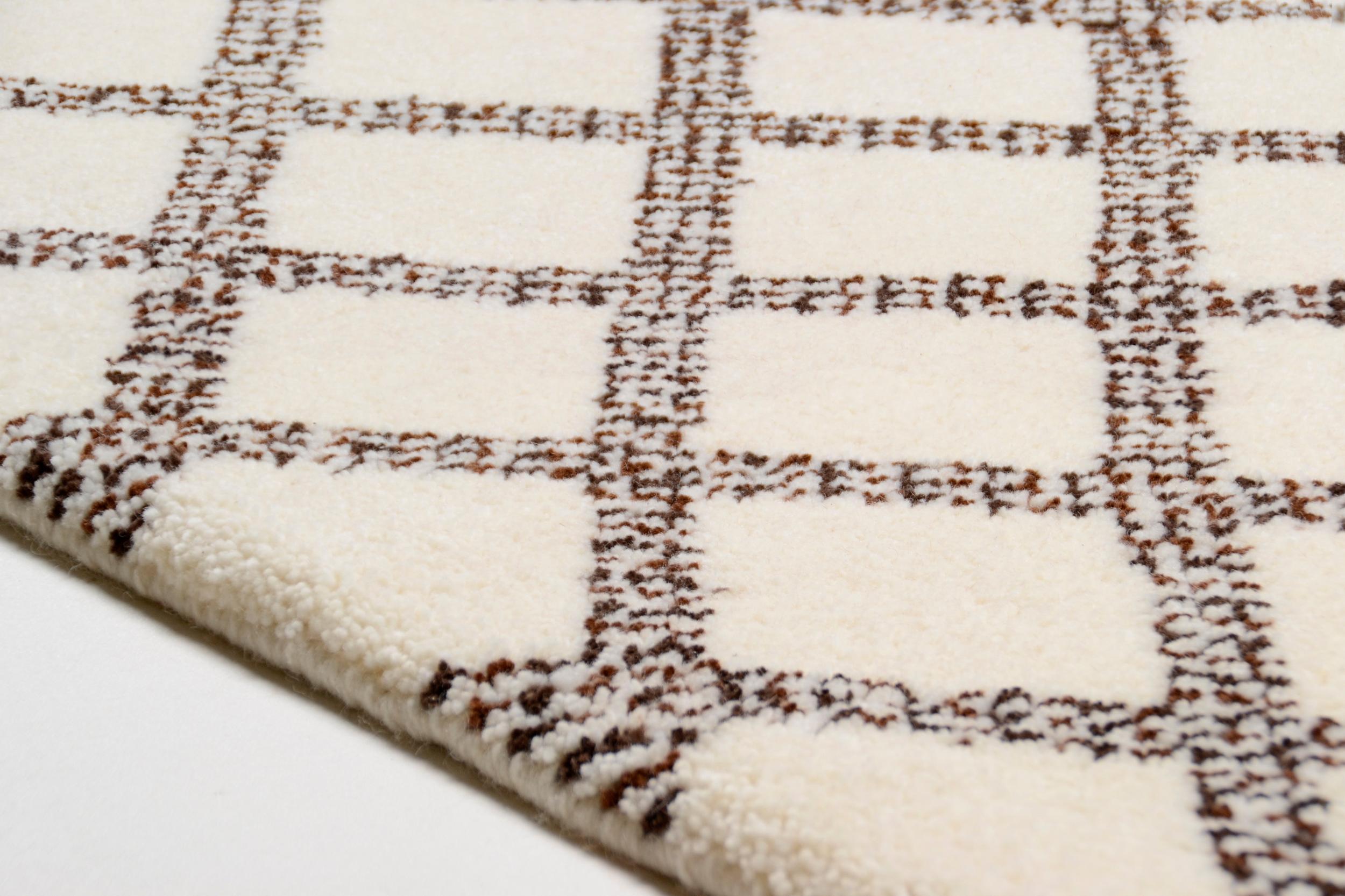 Wohnzimmer Teppich Marmoucha 5 615 Black/White aus 100% Schurwolle (IWS), in der Farbe Black/White | Homerugs - Draufsicht
